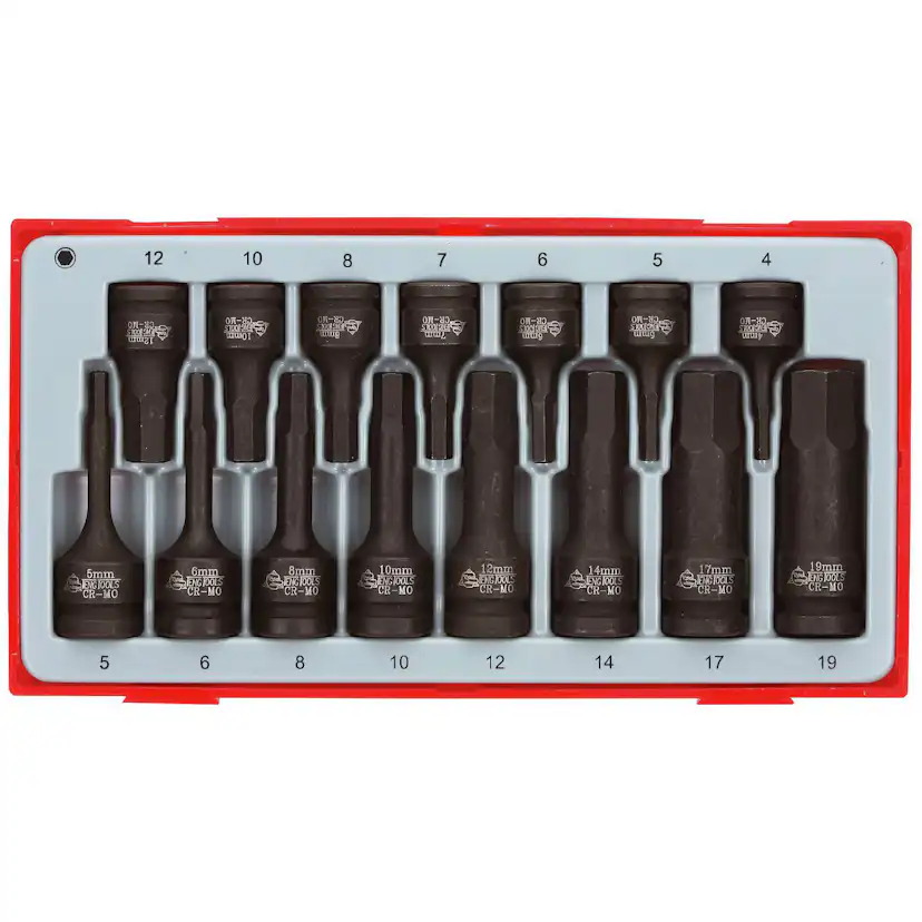 Krafthylsbitssats 15 delar (insex) för inv. sexkanthål Teng Tools TT9015HX