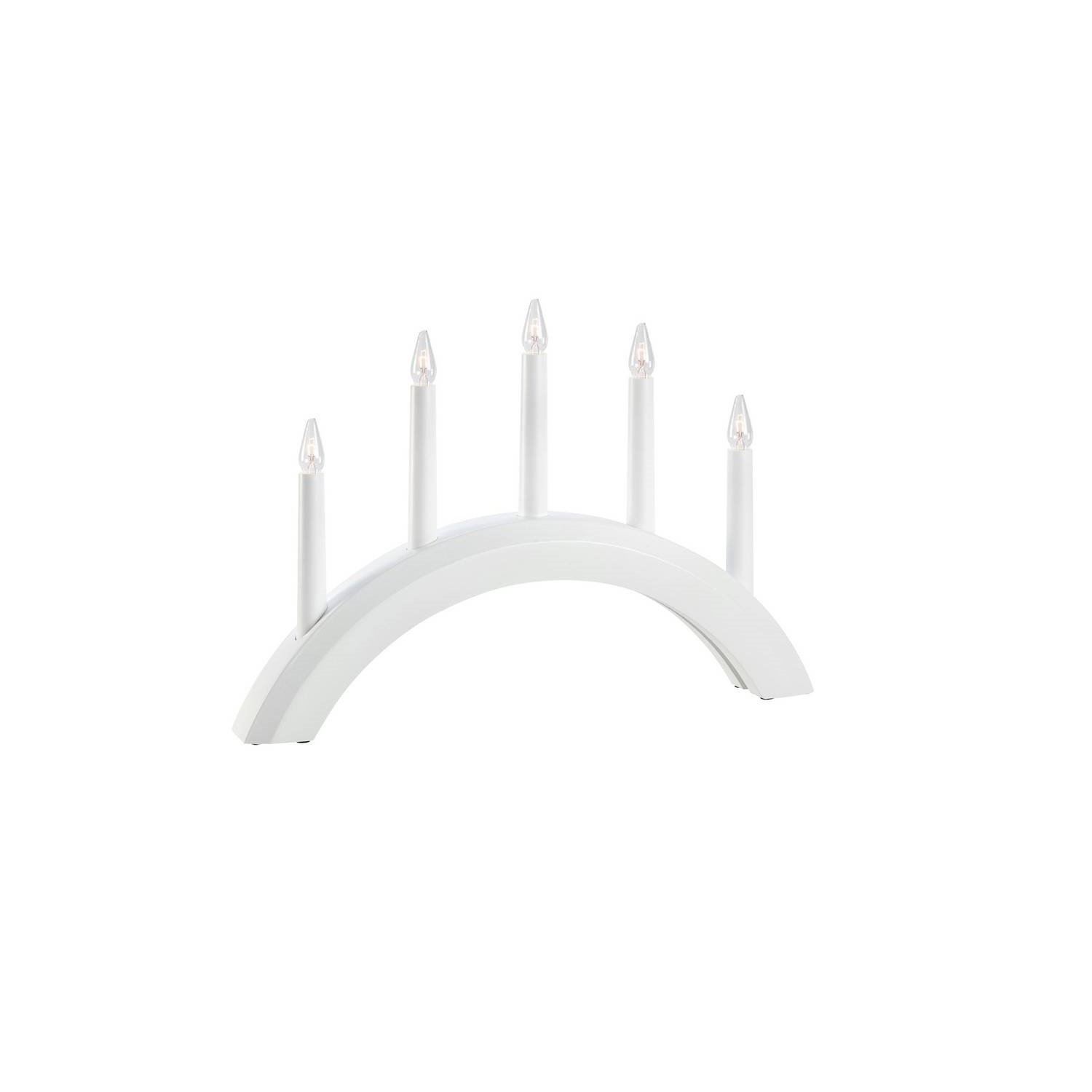 AVENTO Ljusstake 5L Vit Vit