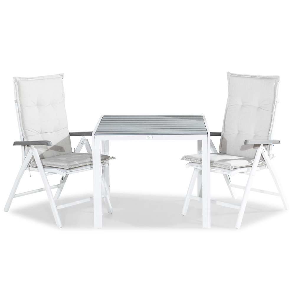 Matgrupp Utomhus Comfort Garden Tunis 90 med 2 PositionsTrädgårdsstolar Monaco Lyx