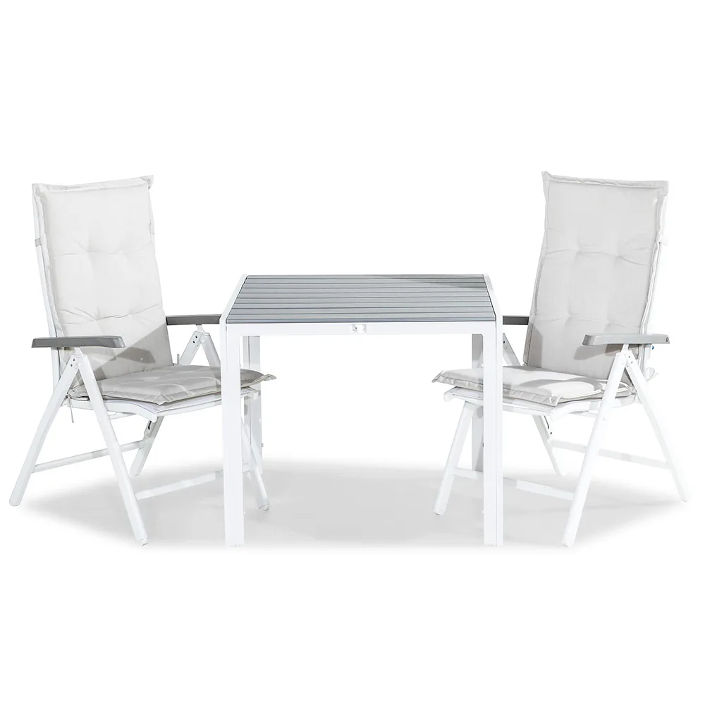 Matgrupp Utomhus Comfort Garden Tunis 90 med 2 PositionsTrädgårdsstolar Monaco Lyx