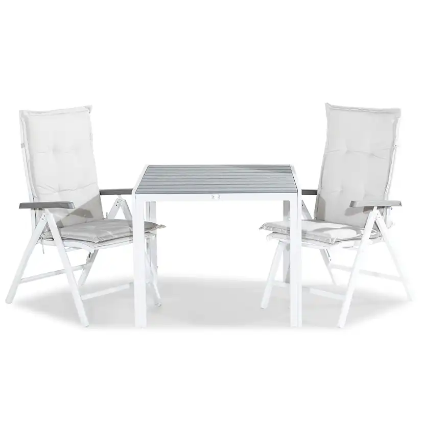 Matgrupp Utomhus Comfort Garden Tunis 90 med 2 PositionsTrädgårdsstolar Monaco Lyx