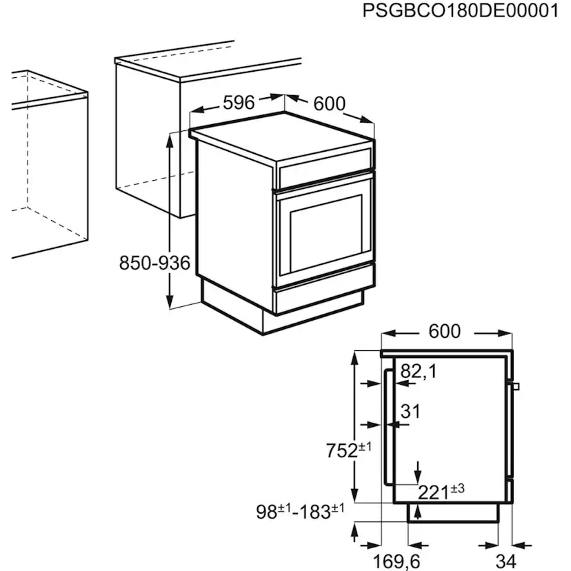 Glaskeramikspis Electrolux LKR64000NW