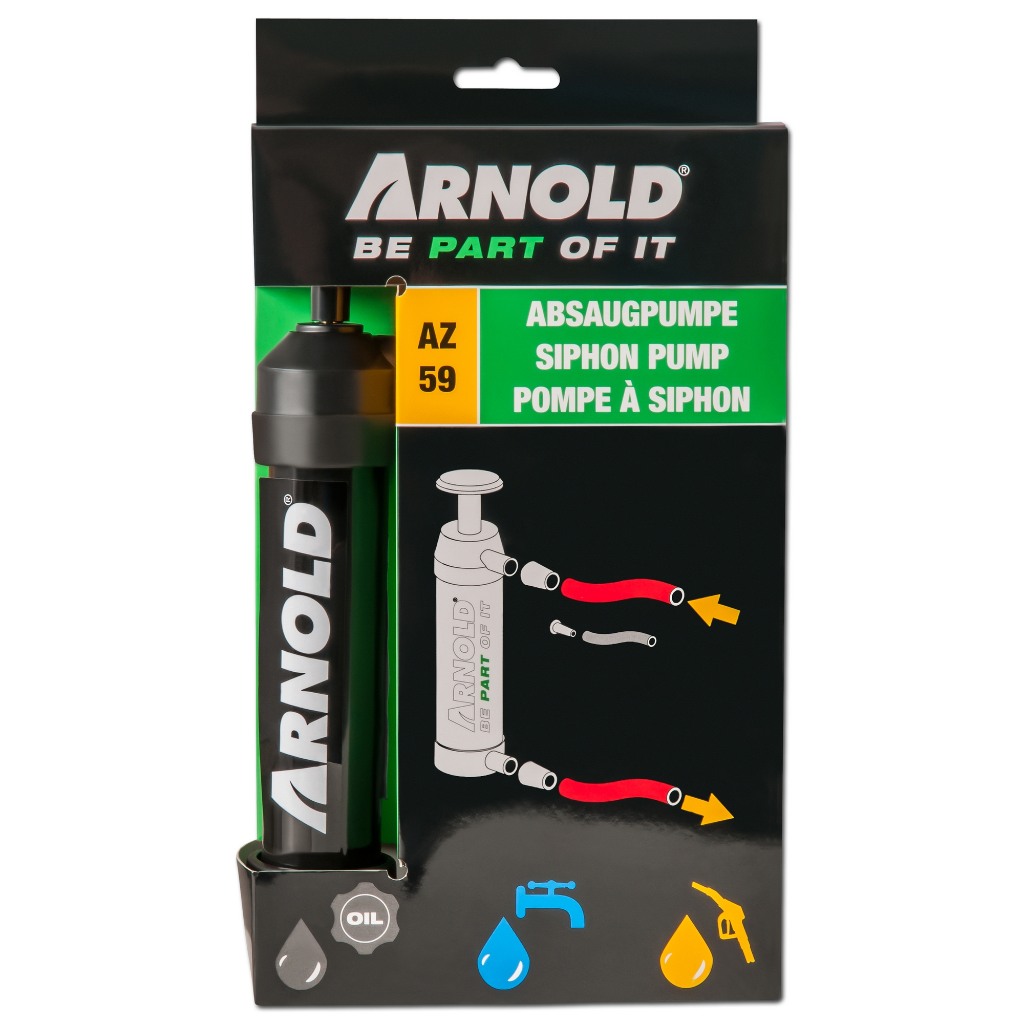 Sugpump Arnold för Oljebyte Siphon