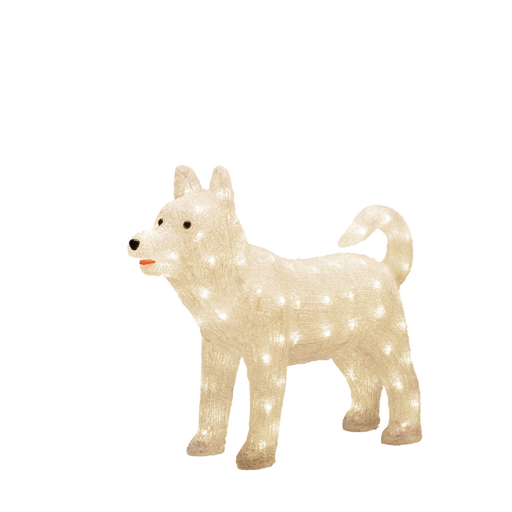 Dekorationsfigur Gnosjö Konstsmide Hund Akryl Husky 43 cm 88 LED