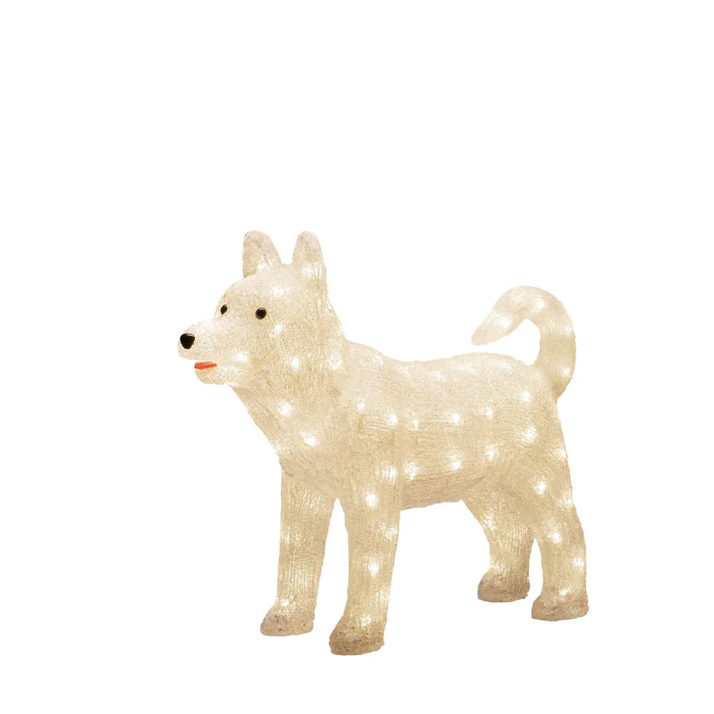 Dekorationsfigur Gnosjö Konstsmide Hund Akryl Husky 43 cm 88 LED