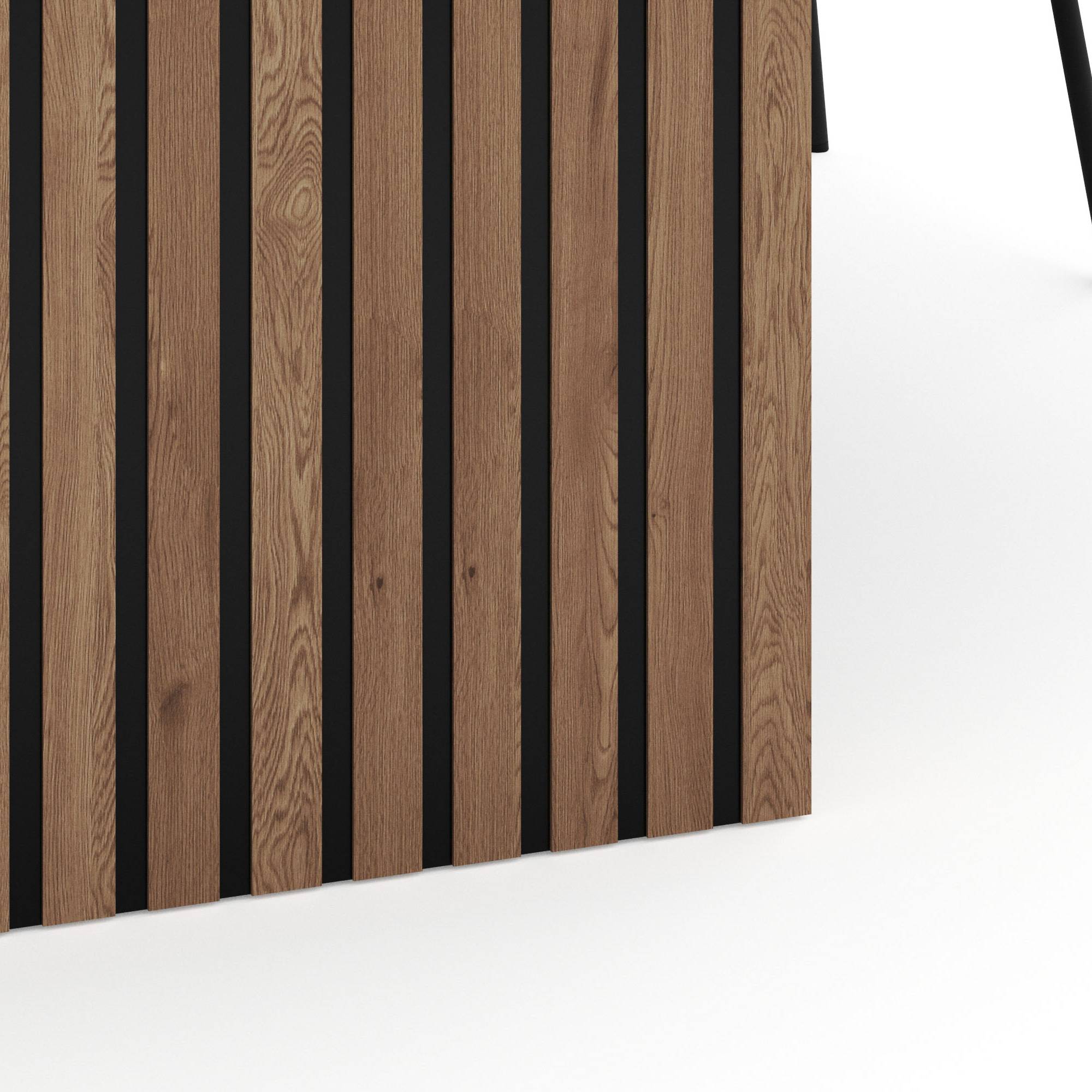 Matgrupp Bark Richeto Rektangulärt Matbord 240 cm med 6 Lowe Matstol Svart