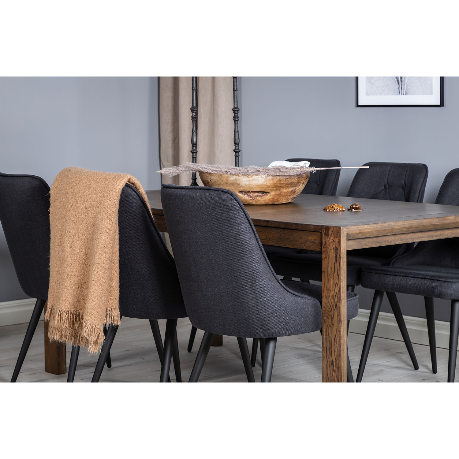 Matgrupp Venture Home Slider med 6 Velvet Deluxe stolar