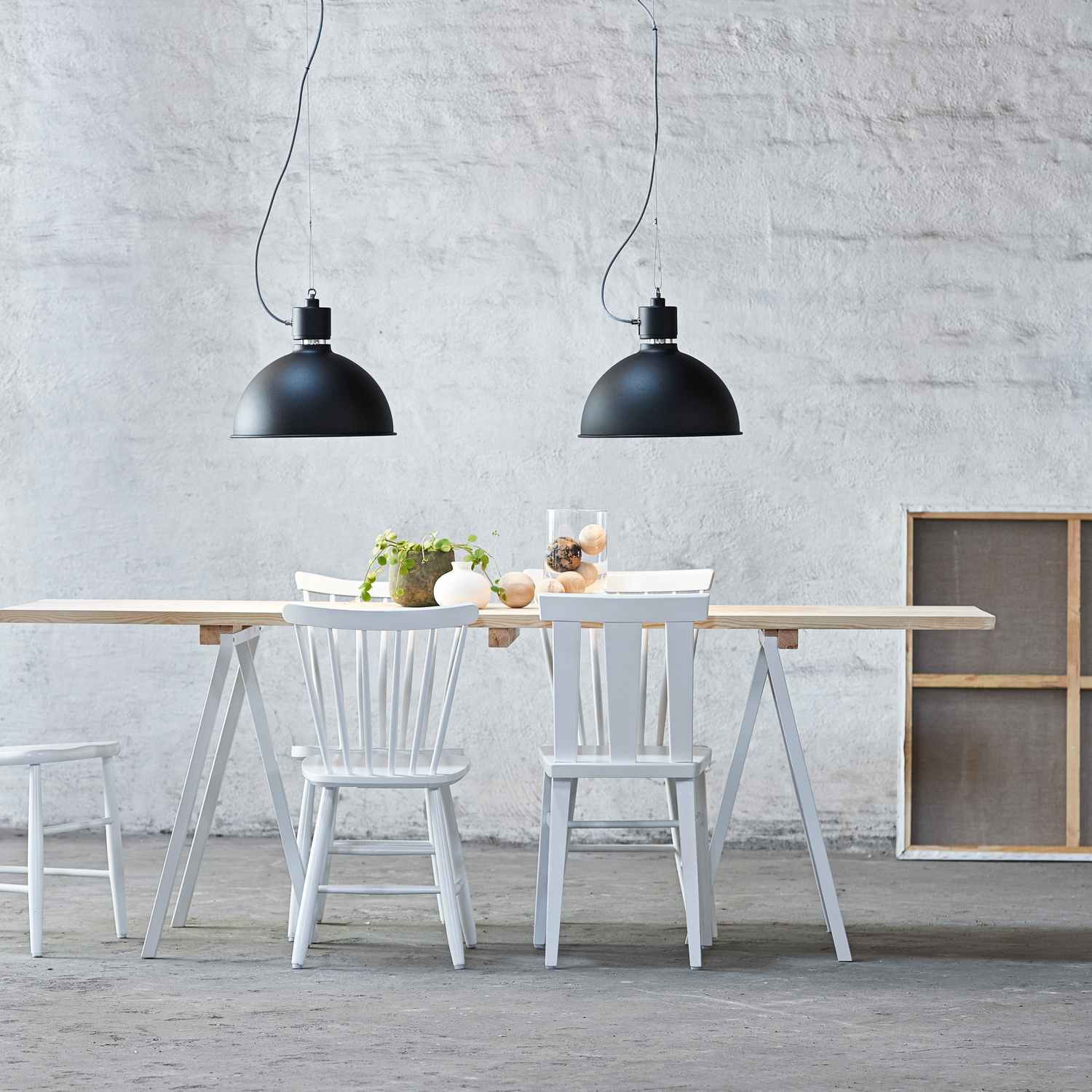Magnum pendel D380 svart str. E27 Svart struktur