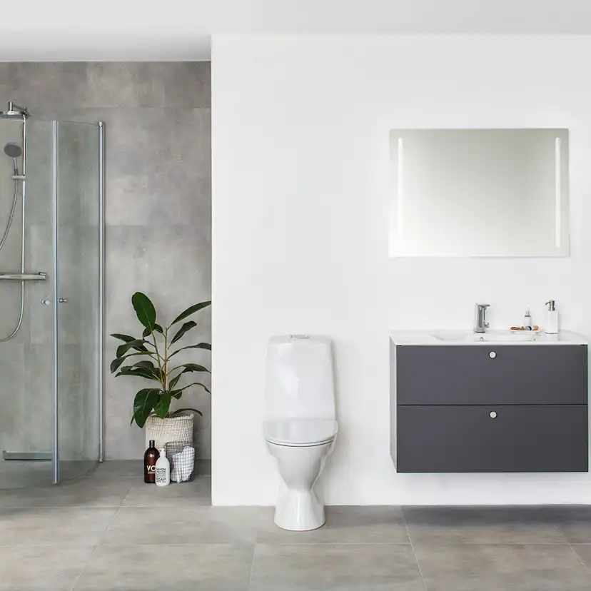 Contura Shower Showerama 10-4 duschvägg för rund Duschhörna: B=90cm, L=9 Mått: 900x900x2000 mm