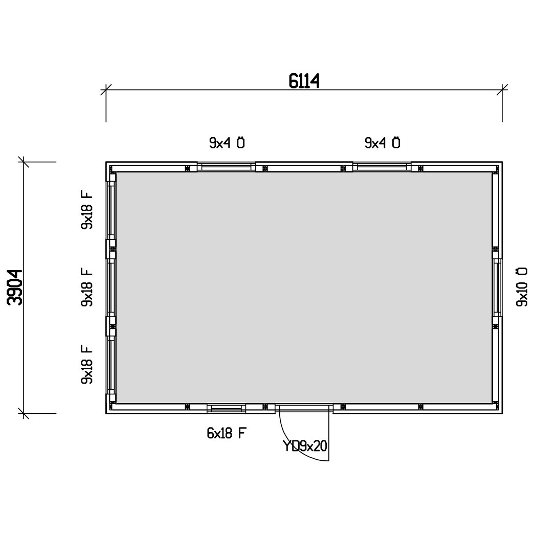 Attefallshus Vibostugan Njuta 25-3 24,3 m² Trähus med Sadeltak