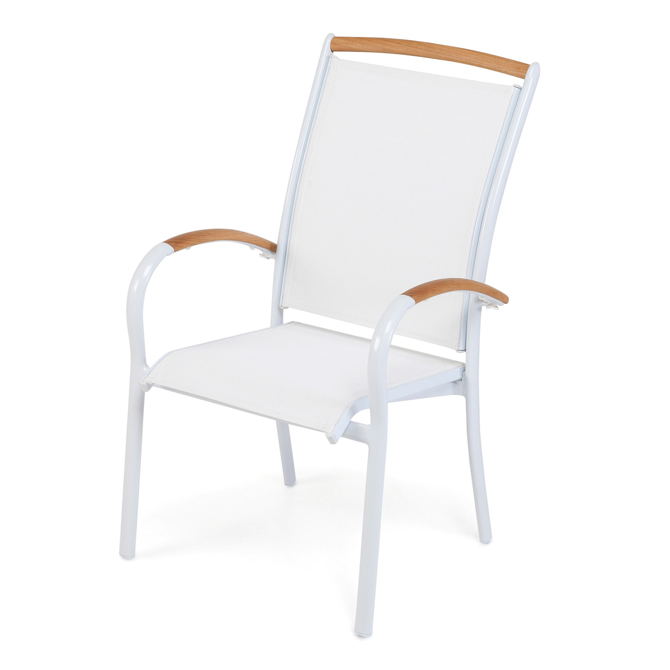 Matgrupp Hillerstorp Nydala 4 Karmstolar Teak/Vit