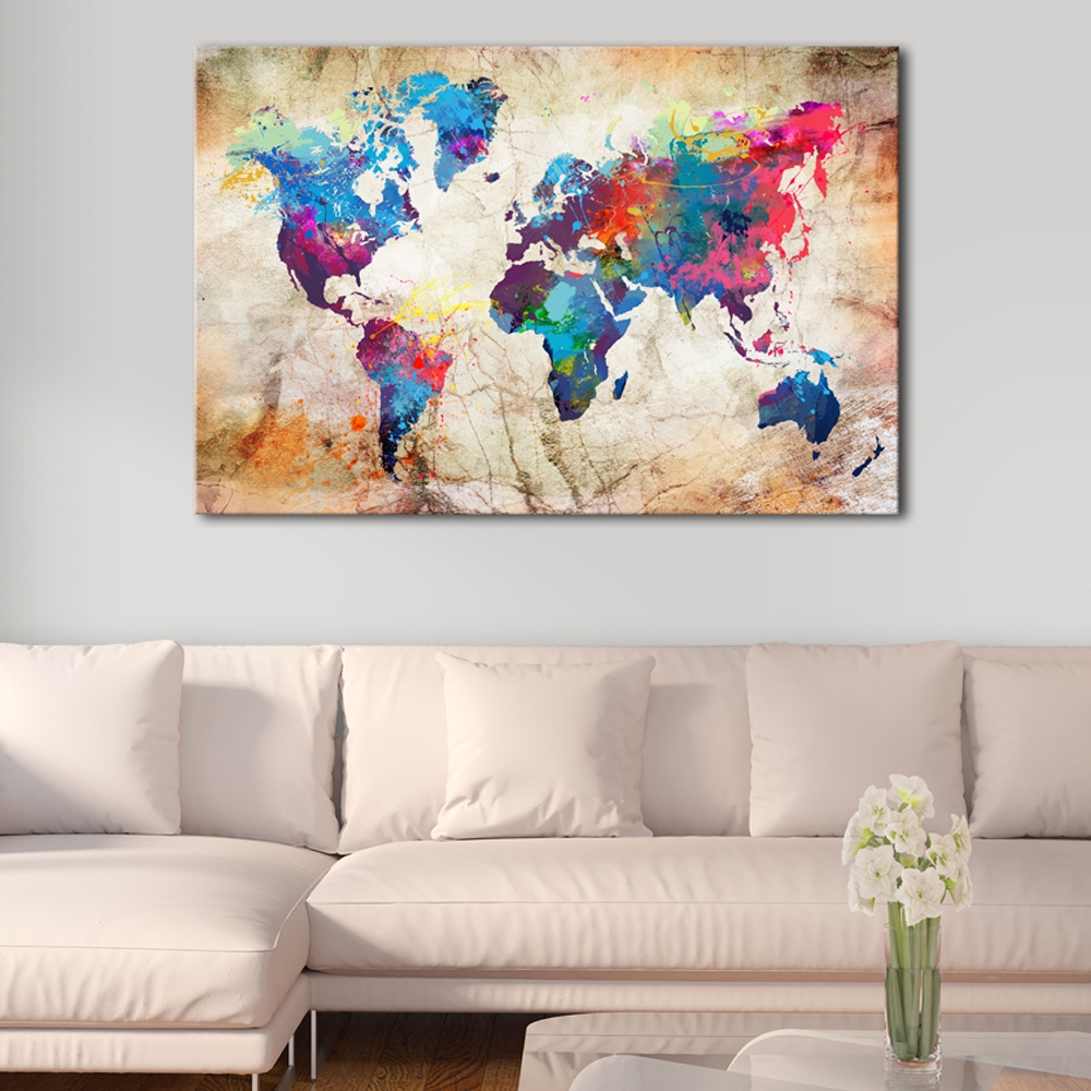 Tavla Arkiio World Map Urban Style