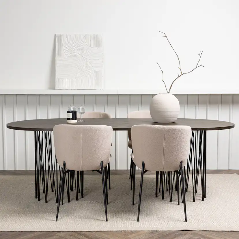 Matgrupp Venture Home Stone med 4 Modesto Stolar