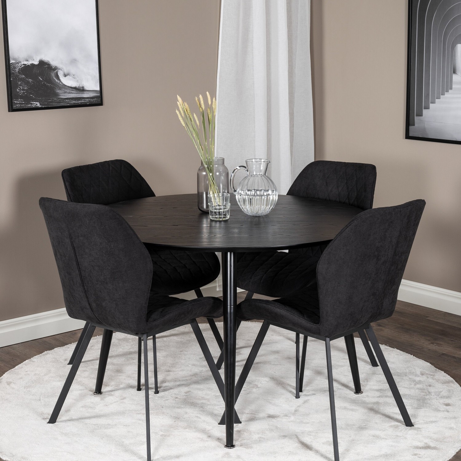 Matgrupp Venture Home Dipp Ø115 cm med 4 Gemma Stolar