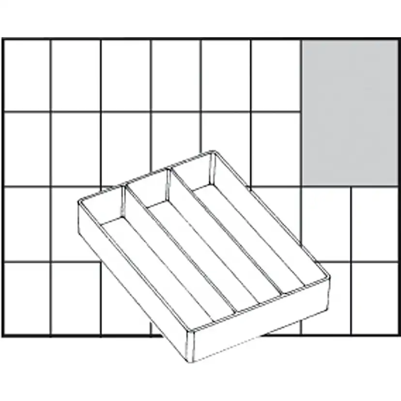 Lådinsats Raaco Nr. A73 Low H24 mm Stl 109x79 mm 1 St