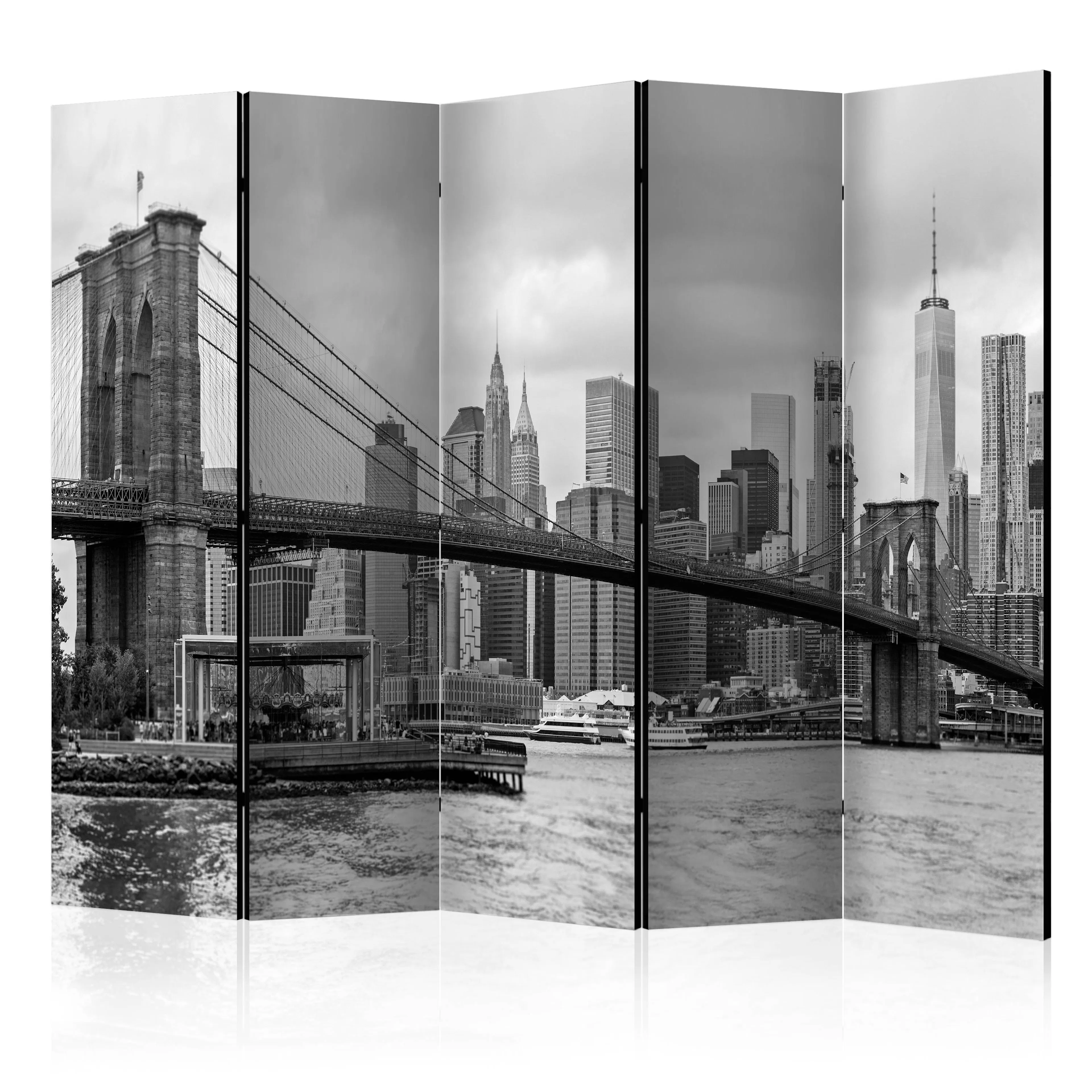Rumsavdelare Skärmvägg Arkiio Road to Manhattan Black and White II 225x172 cm