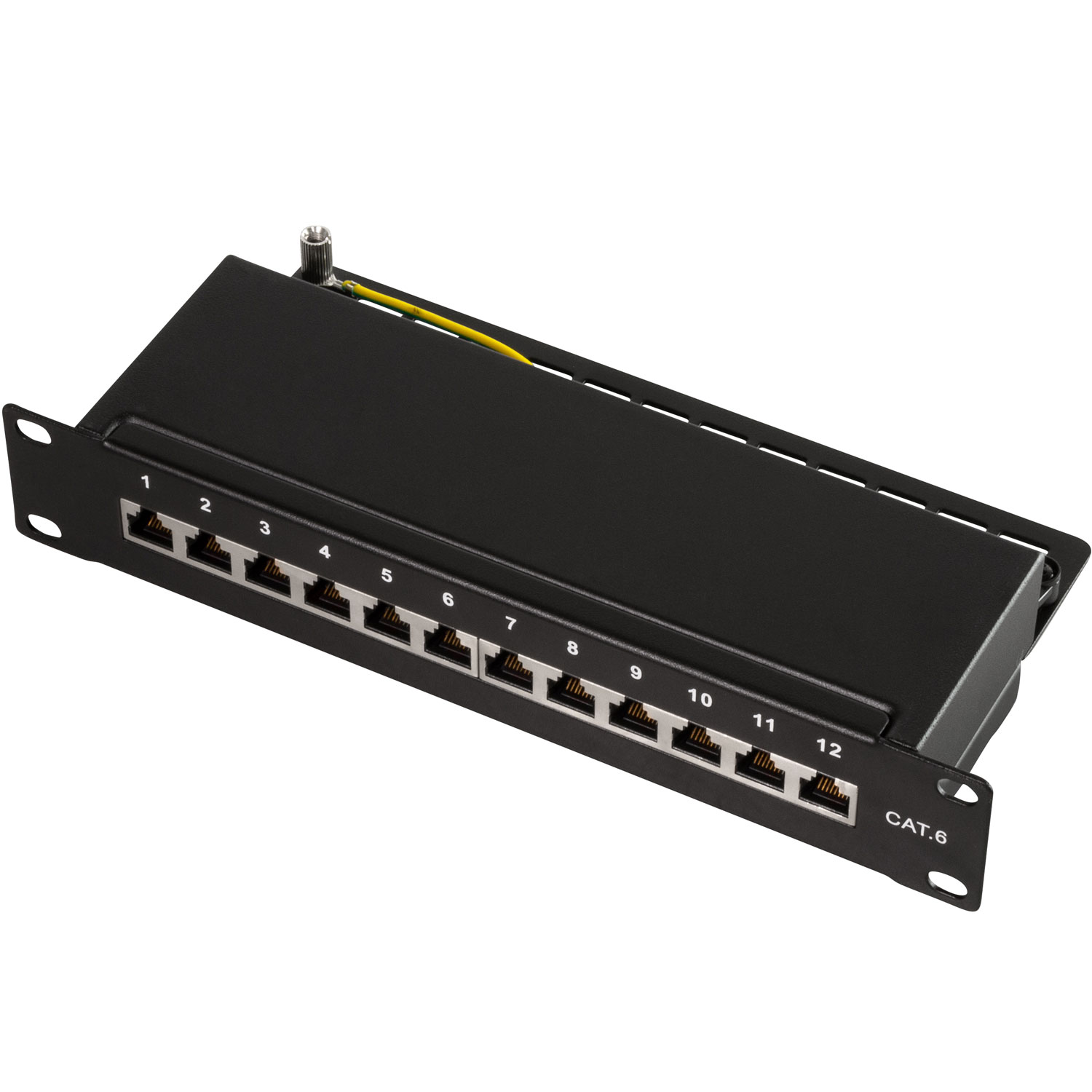 Serverskåp Tillbehör LogiLink Patchpanel Cat6 12-portar för 10" Rack U1