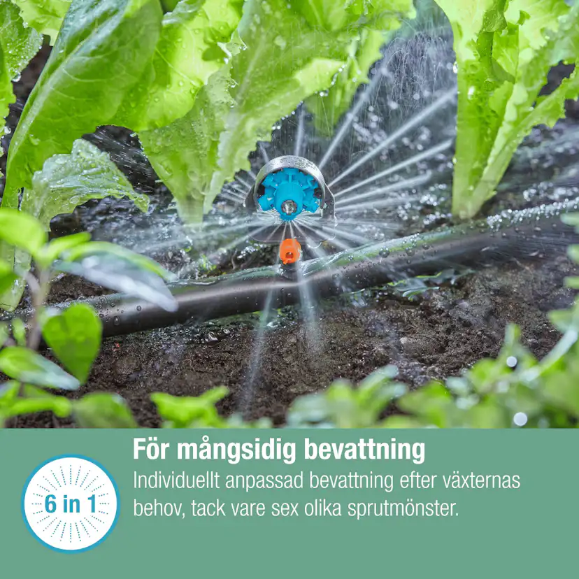 Sprutmunstycke Gardena Micro-Drip 6 i 1 Ytspridare