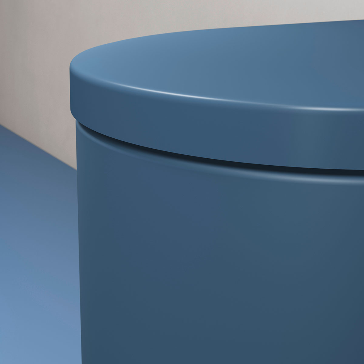 WC vägg, Ytterfärg Parlourblå Matt 570 mm Parlourblå