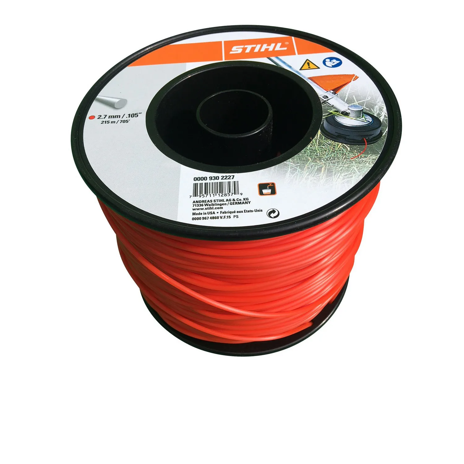 Stihl Rulle 2,7 mm B: 2.7 mm, L: 208 m