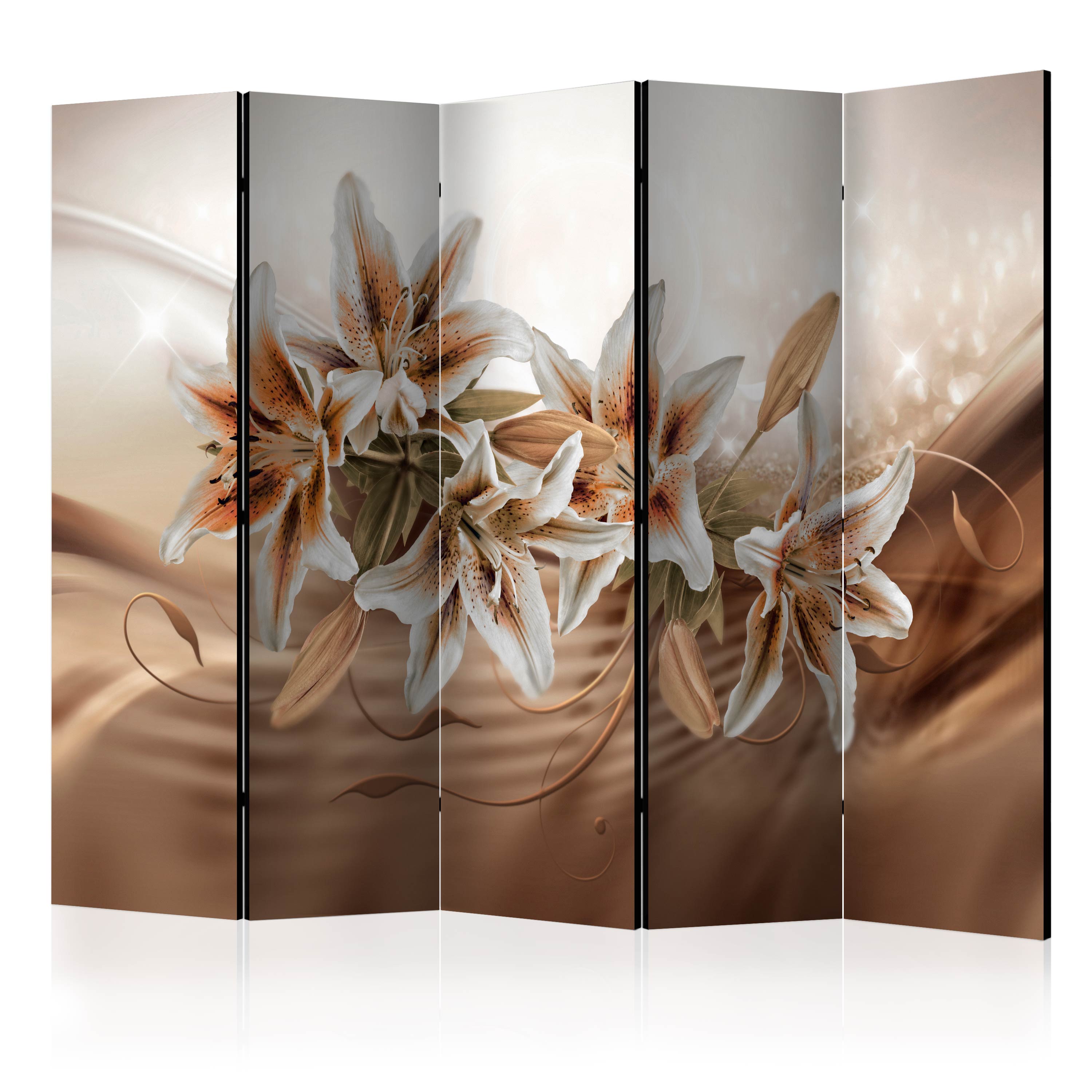 Rumsavdelare Skärmvägg Arkiio Chocolate Lilies II 225x172 cm