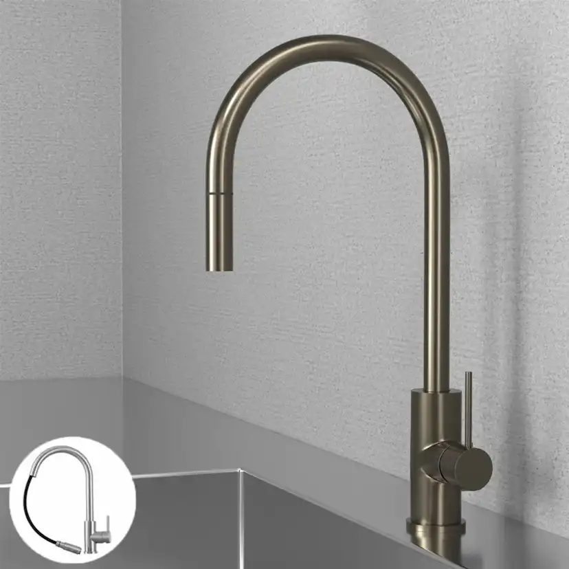 Köksblandare Scandtap Steel Accent med Utdragbar Pip