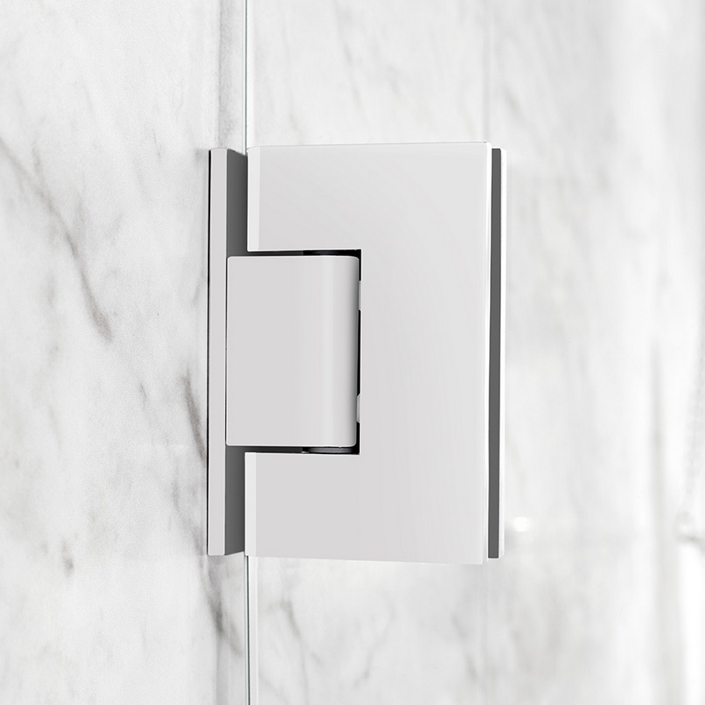 Duschhörna Alterna Luxor 800x800 mm Vita Beslag LxB: 780x780 mm, Vita Beslag, Glastjocklek: 8 mm