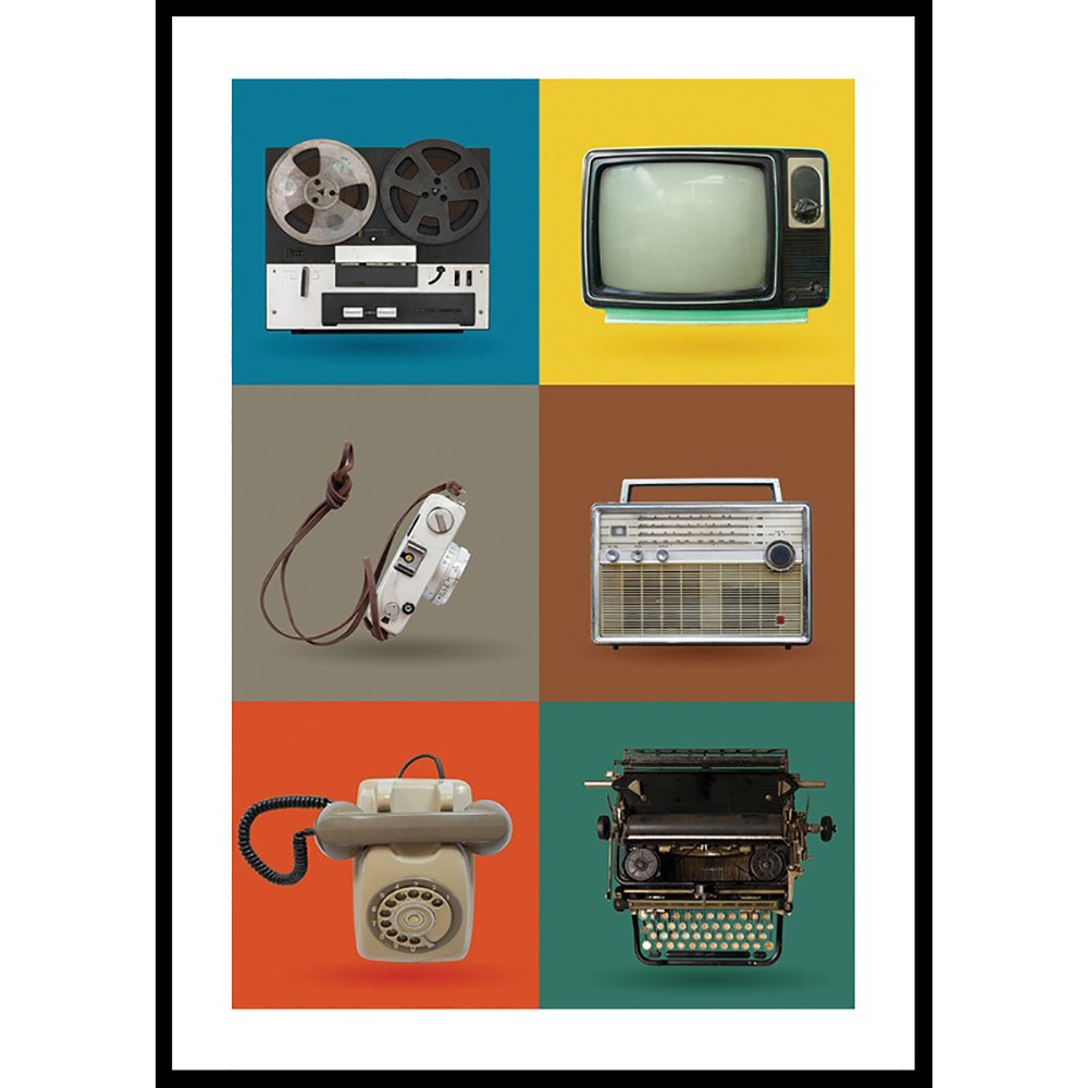 Poster Gallerix Vintage Colorful Tech