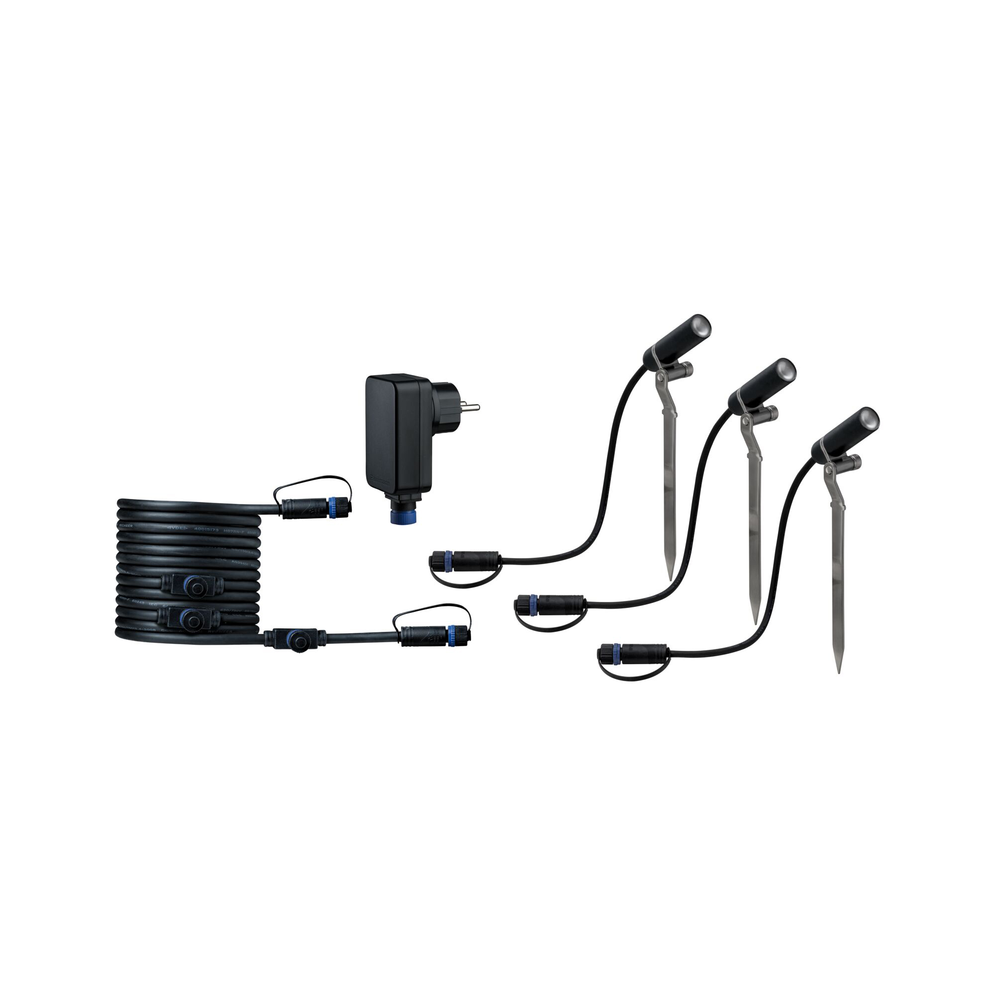 Spotlight Paulmann Plantini Plug & Shine LED IP65 24V 3-pack med Kabel och Transformator