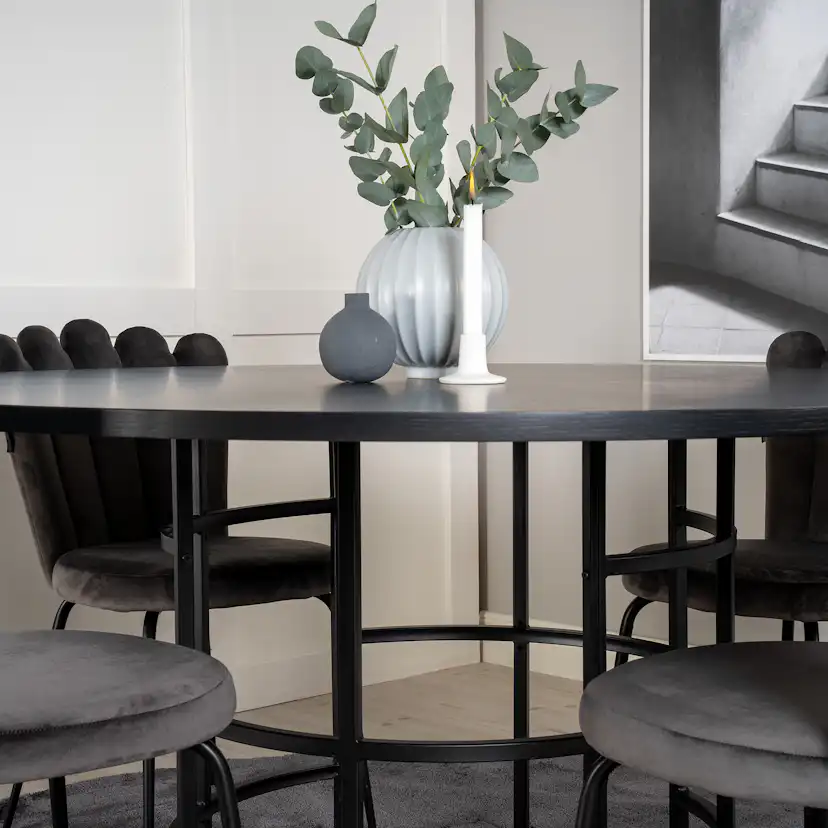Matgrupp furniture/fashion Copenhagen med 4 Gråa Limhamn Light Stolar