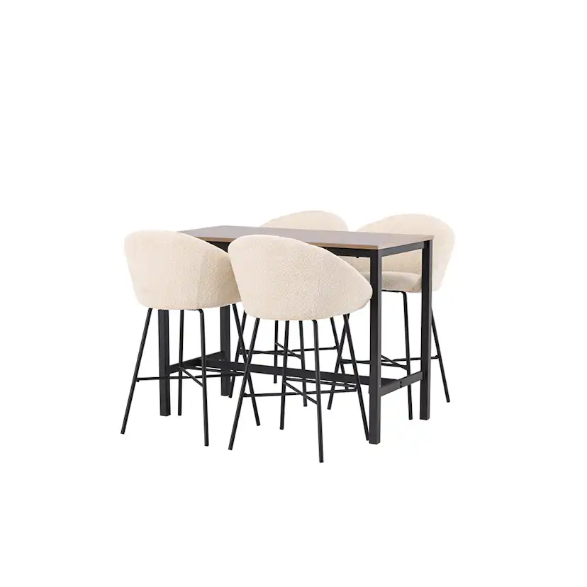 Matgrupp Venture Home Camden med 4 Velvet Stolar