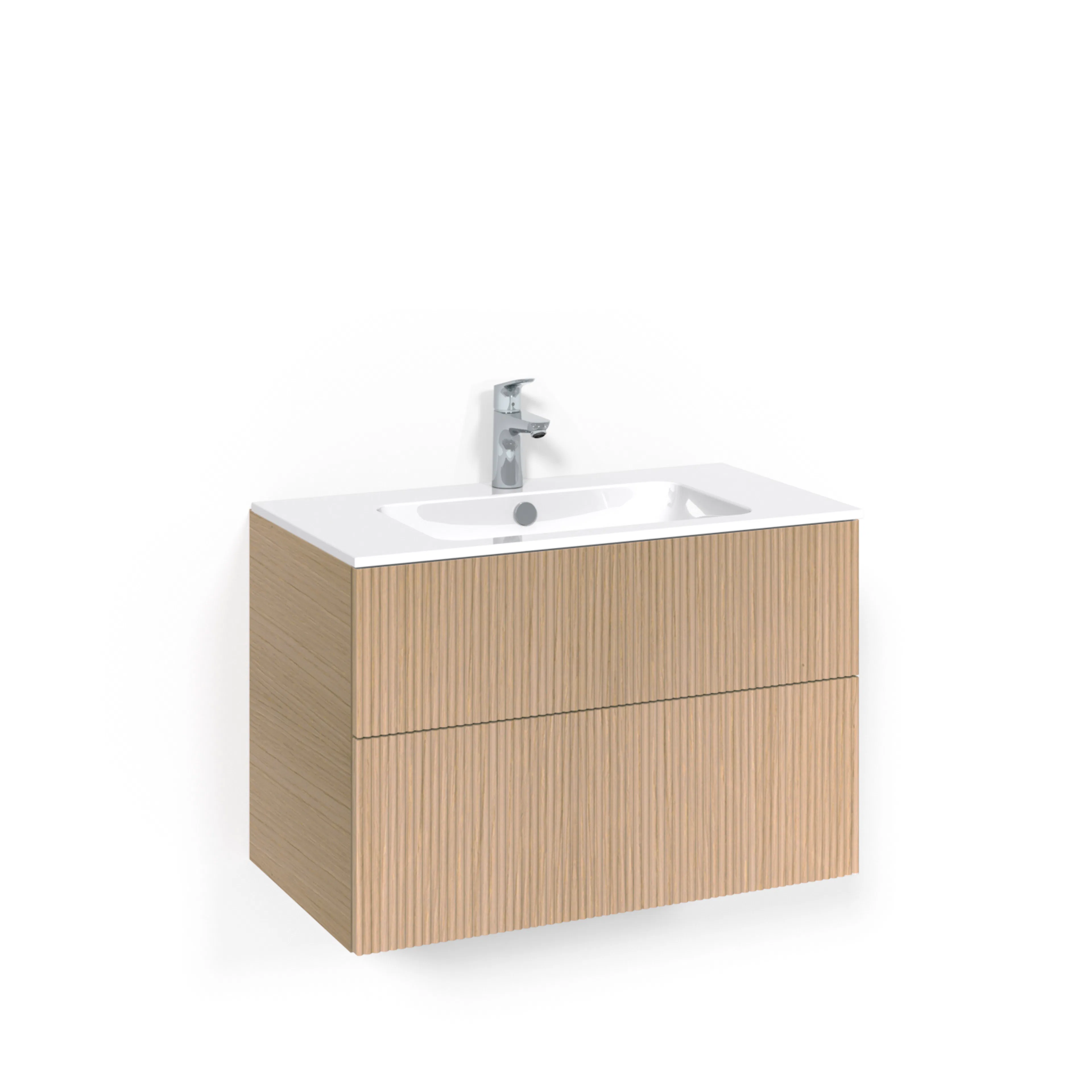 Crown Kom 80x45 Lj Li PO L14 Ljus Ek, 800 mm, Tvättställ Light 14, Med Pushfunktion