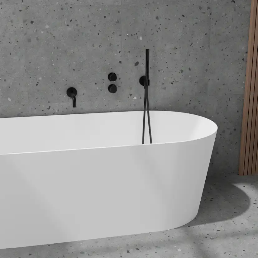 Badkarsblandare Scandtap Steel Harmonized 4 för Inbyggnad Shado Shadow/Svart