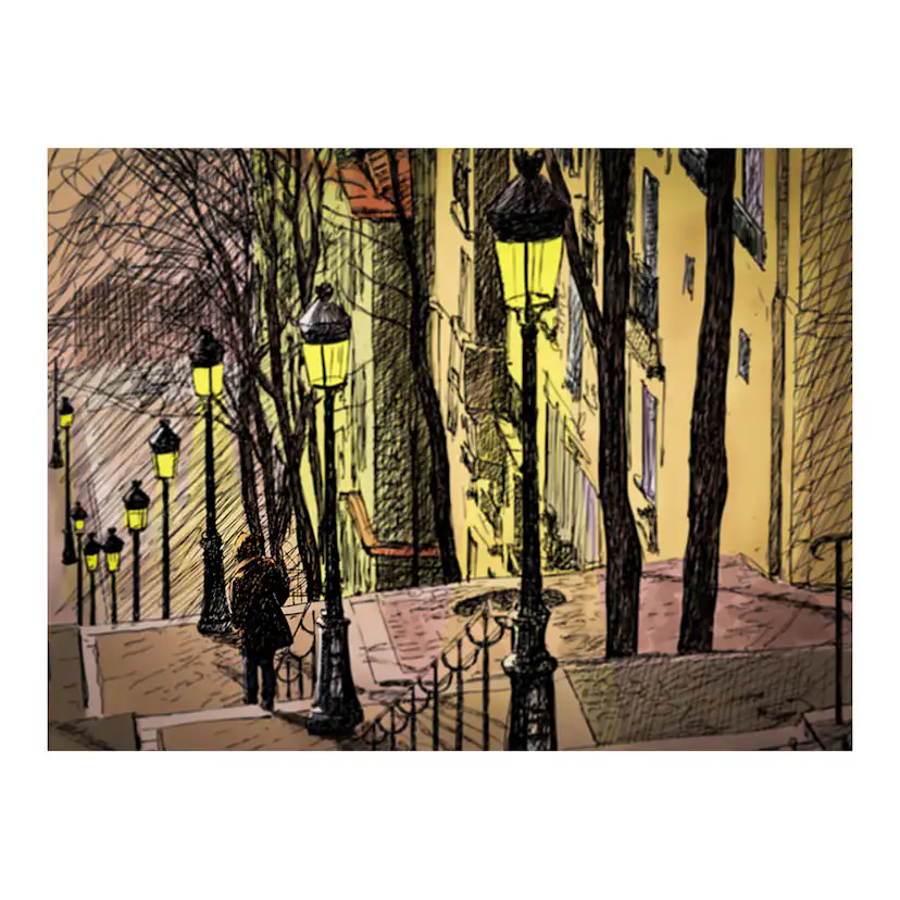 Fototapet Arkiio Lonely Walk Through Montmartre