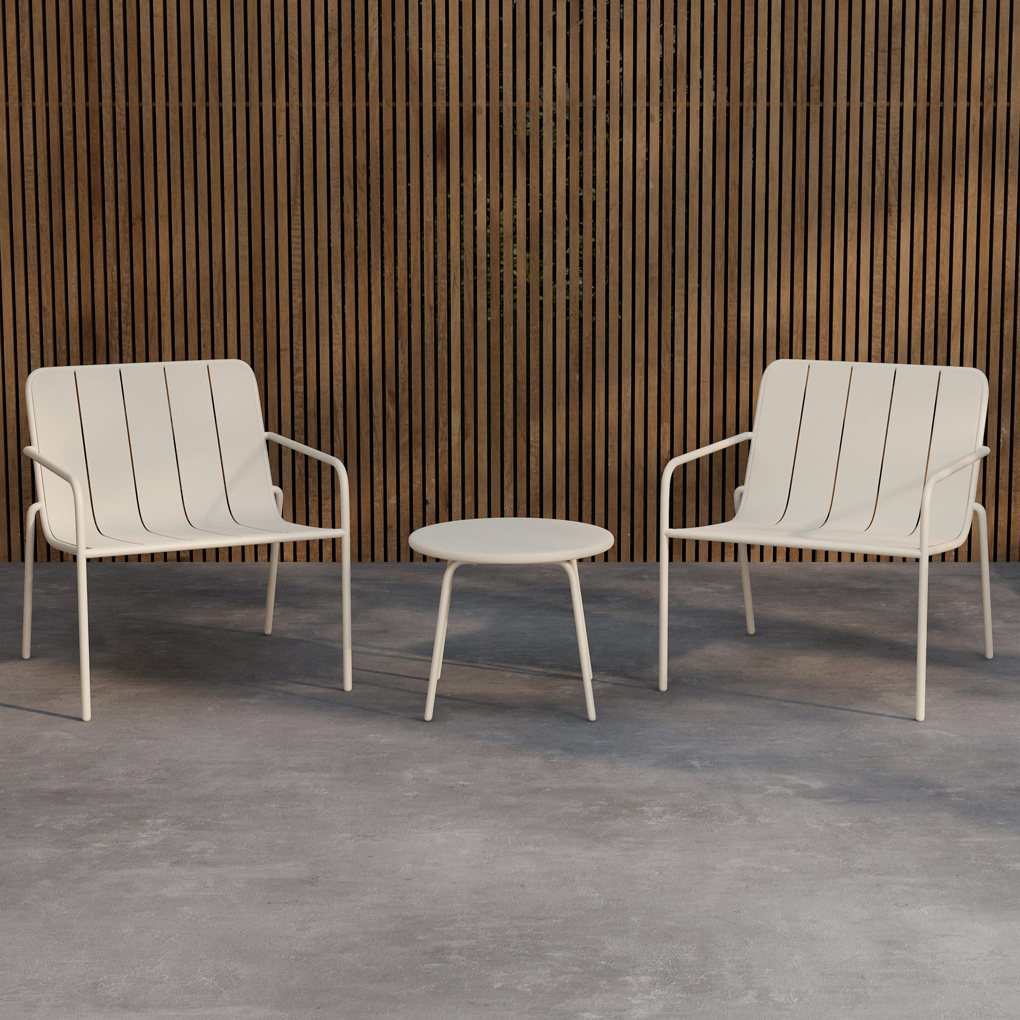 Loungeset Venture Home Minos 2st Fåtöljer med 1st Sidobord