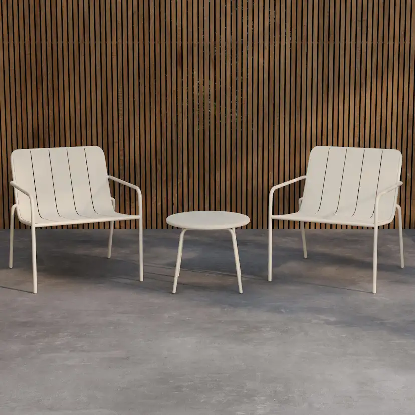 Loungeset Venture Home Minos 2st Fåtöljer med 1st Sidobord