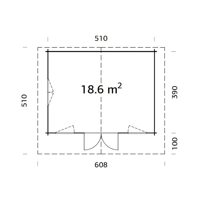 Helena 19,9 m2 (inv. 18,6 m2) Obehandlad