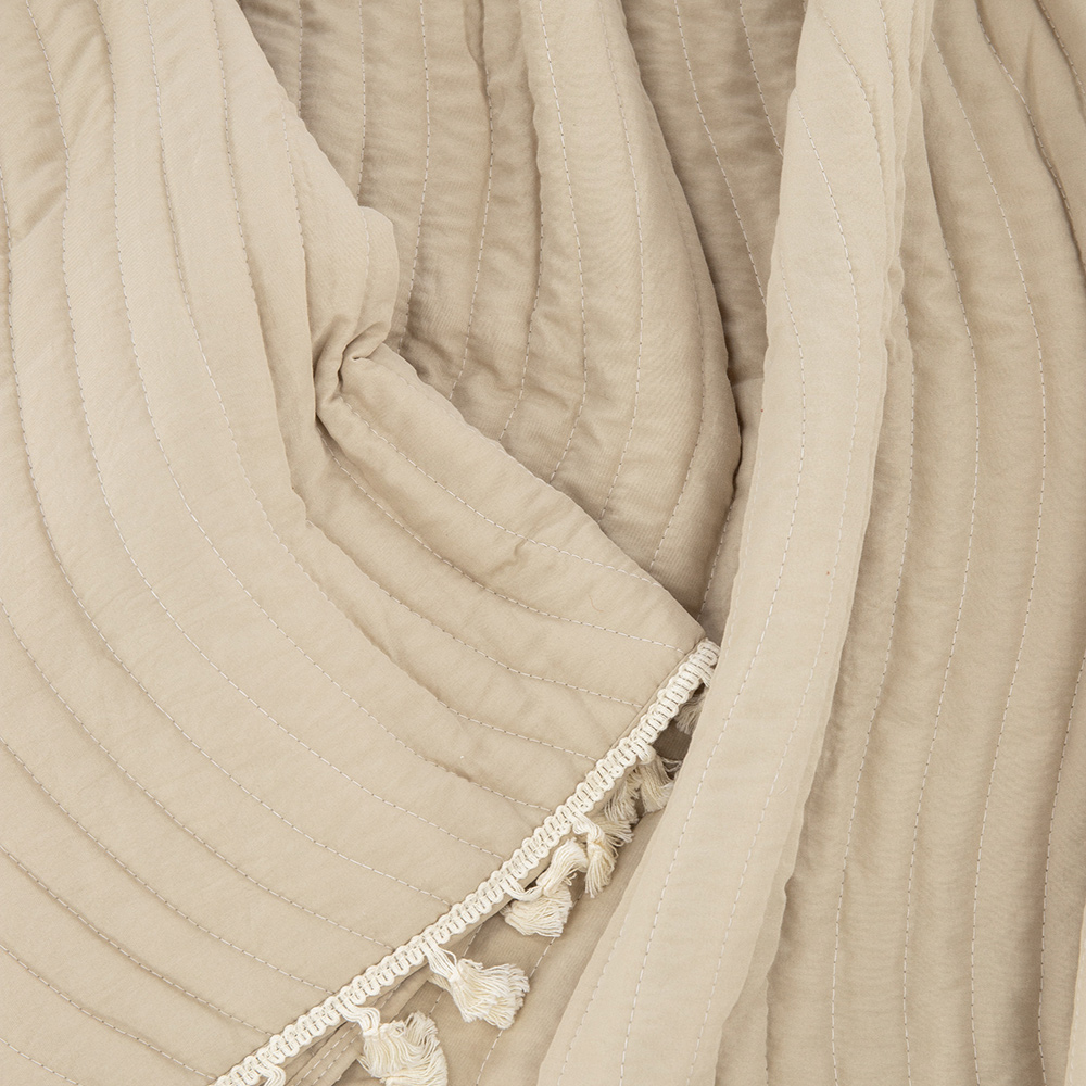 Lias Bedspread Microfiber - Beige / - 260*260 Beige, Mått: 260x260 cm