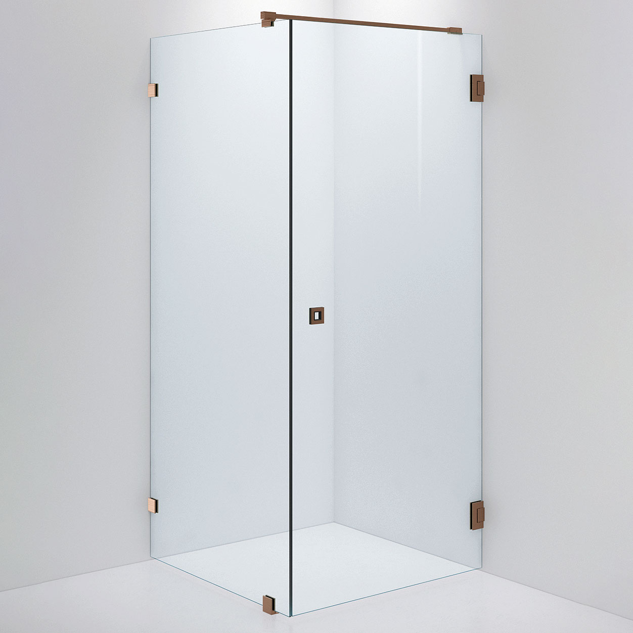 Duschvägg ARC 13 Original,Clear, Brushed Bronze,Dörr 900(A), 900x900 mm, Borstad Brons
