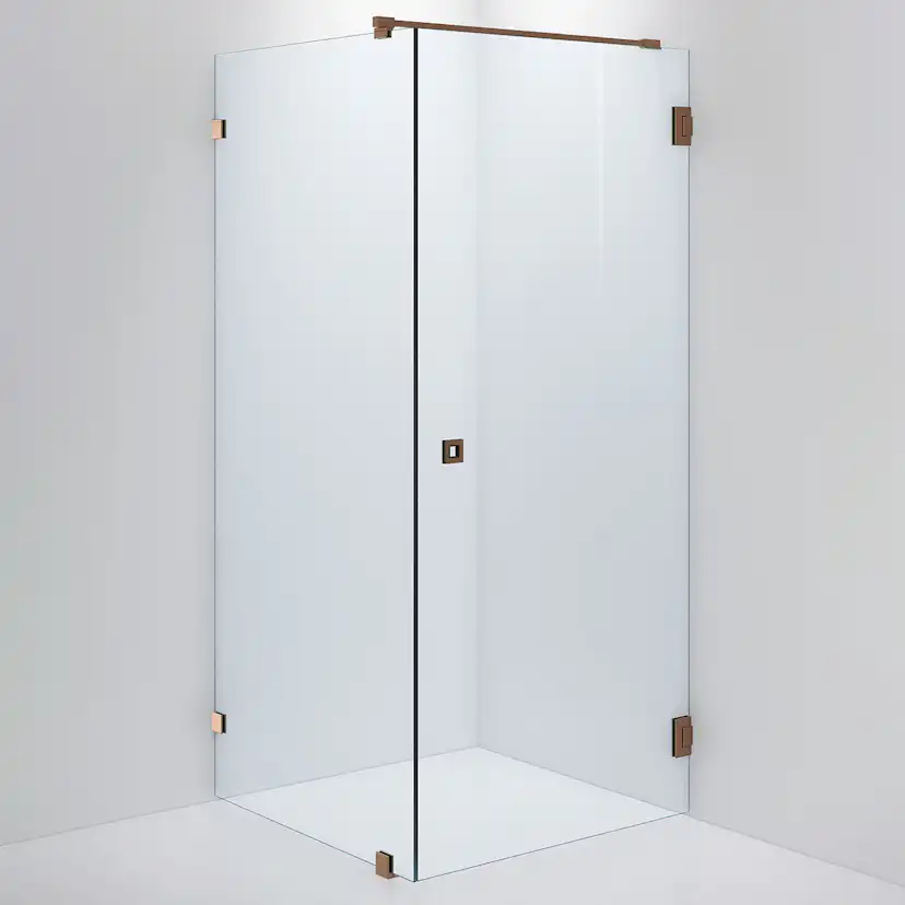 Duschvägg ARC 13 Original,Clear, Brushed Bronze,Dörr 900(A), 900x900 mm, Borstad Brons