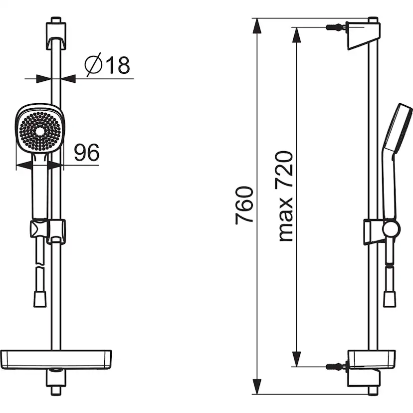 Duschset Oras Apollo Style 552 Utan Eco-flöde