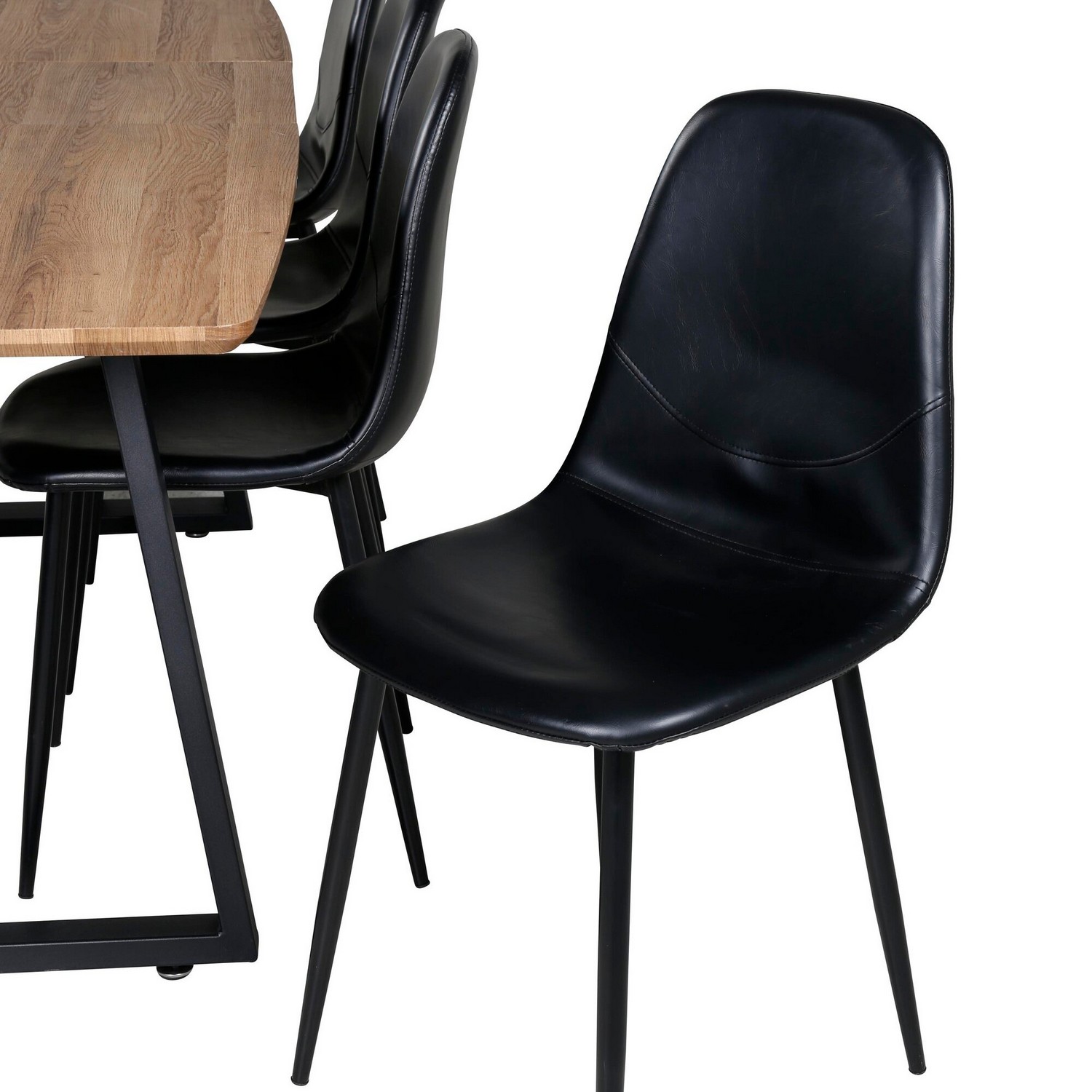 Matgrupp Venture Home Ina med 8 Pobbie Stolar Svart