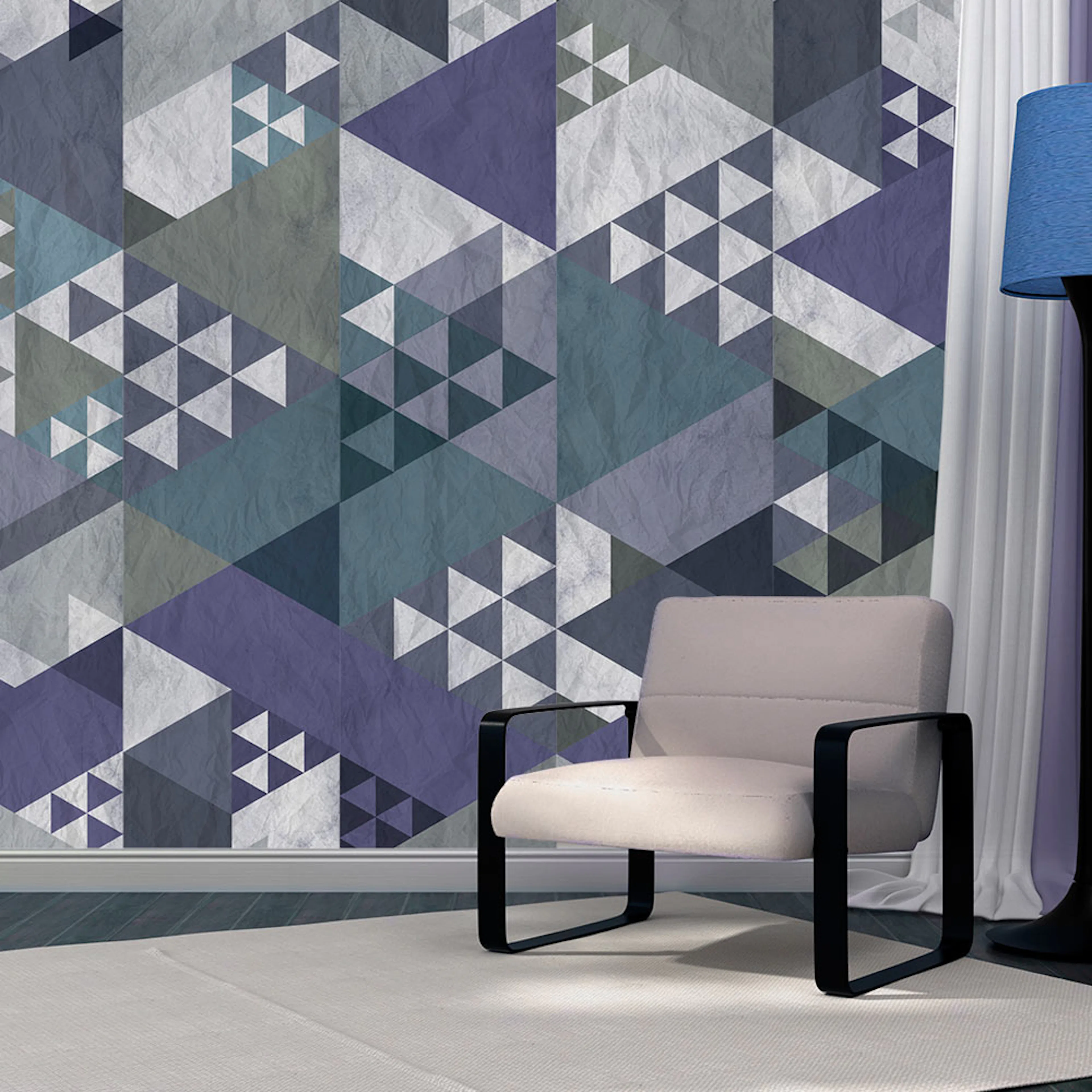 Fototapet Arkiio Blue patchwork 50x1000 cm