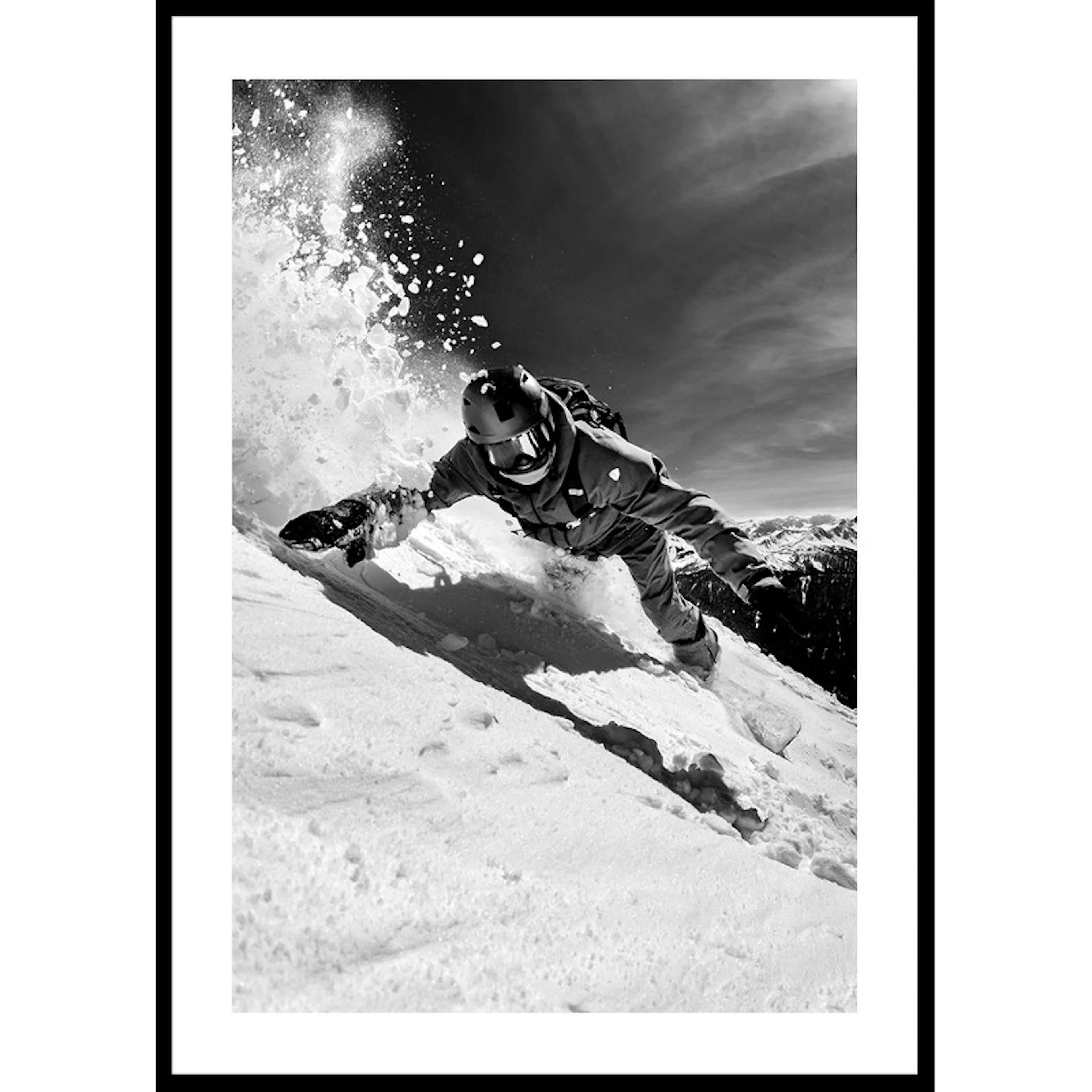 Snowboarder B&W No2 30x40 30x40 cm