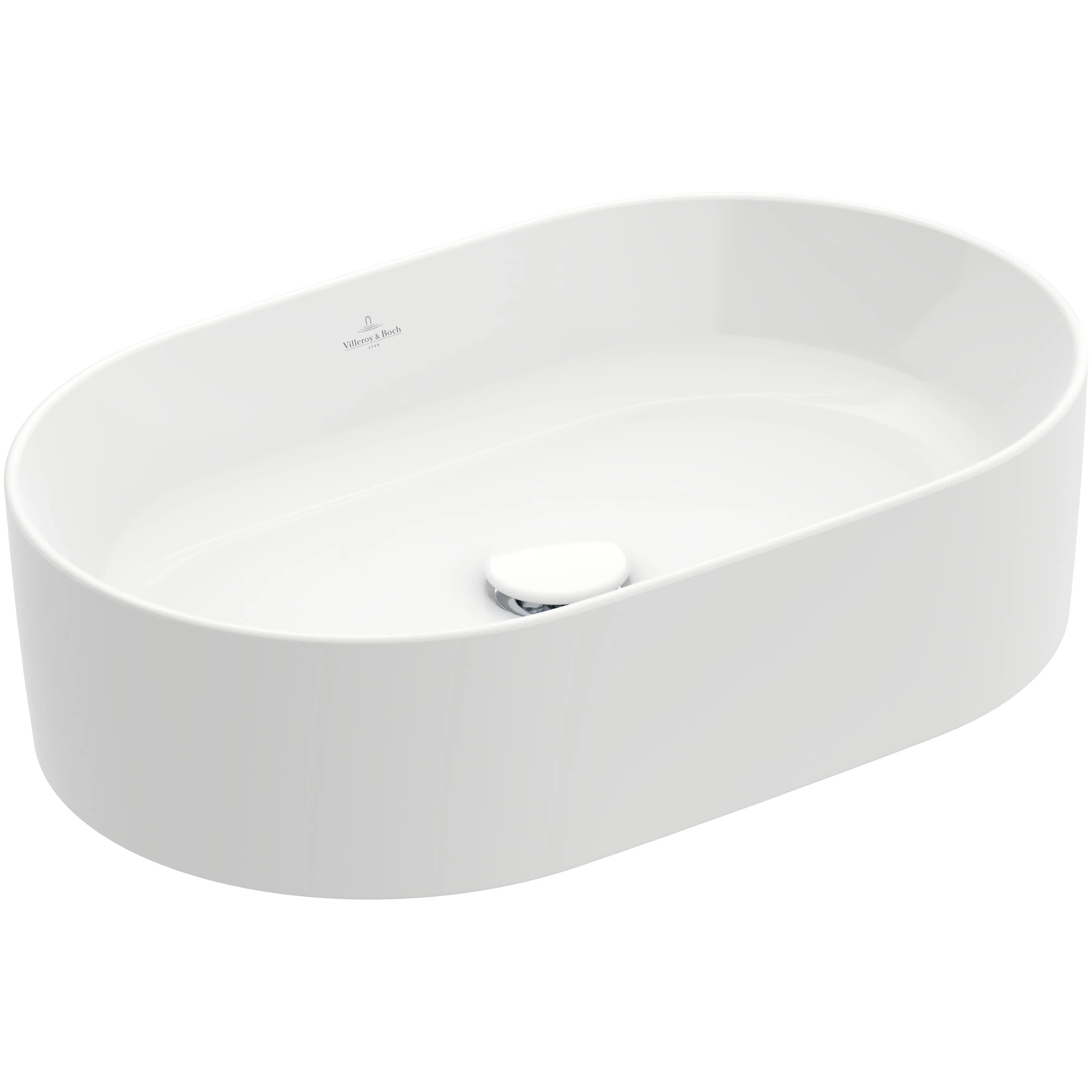 Tvättställ villeroy & Boch Collaro 4A1956R1 Vit Alpin CeramicPlus, 560 mm, Utan Blandarhål, för Väggmonterad blandare