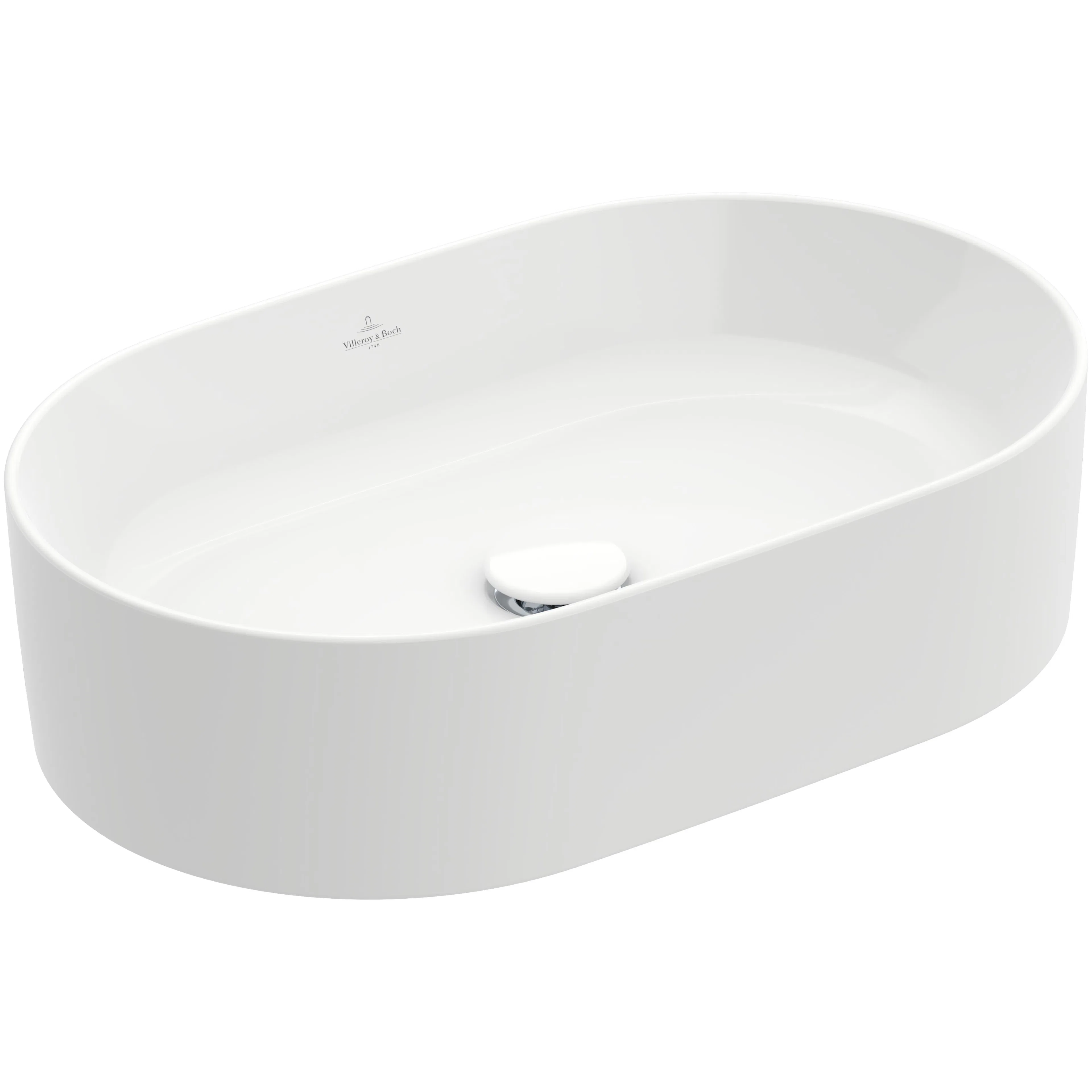 Tvättställ villeroy & Boch Collaro 4A1956R1 Vit Alpin CeramicPlus, 560 mm, Utan Blandarhål, för Väggmonterad blandare