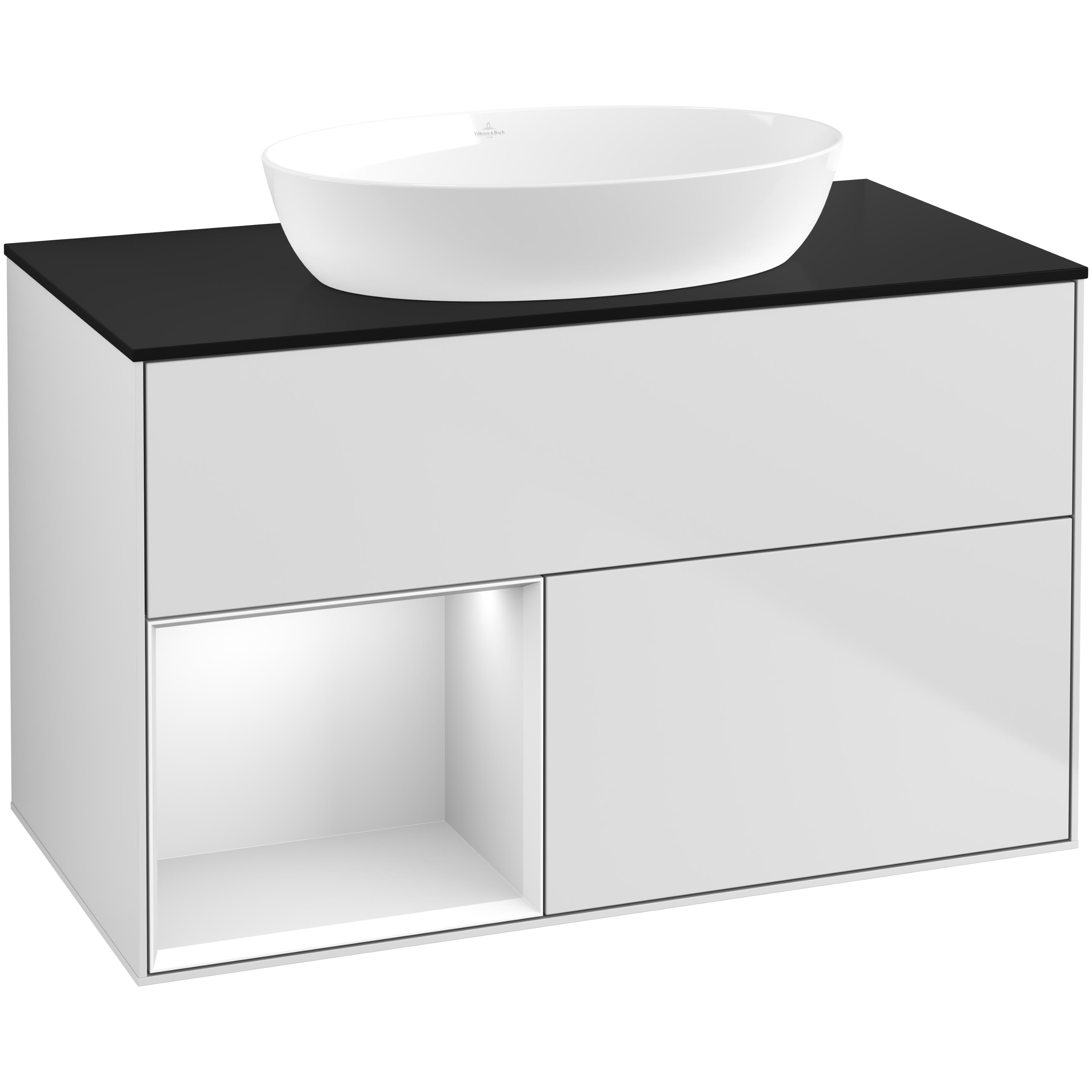 Tvättställsskåp Villeroy & Boch Finion med 2 Lådor Hylla och Bänkskiva för Fristående Tvättställ från Artis & Collaro