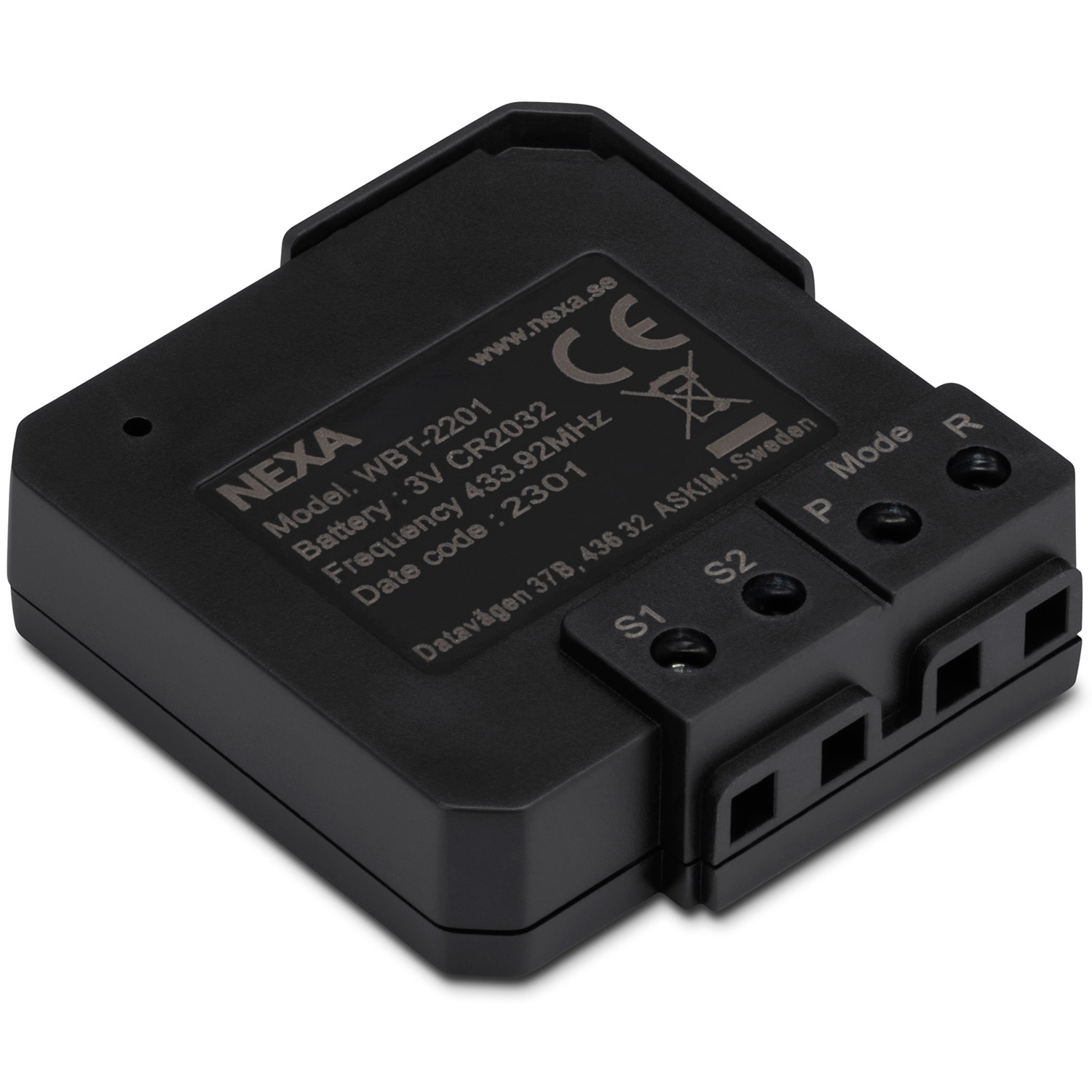 Inbyggnadsändare Nexa WBT-2201 Batteri På/Av/Dimmer 2 kanaler