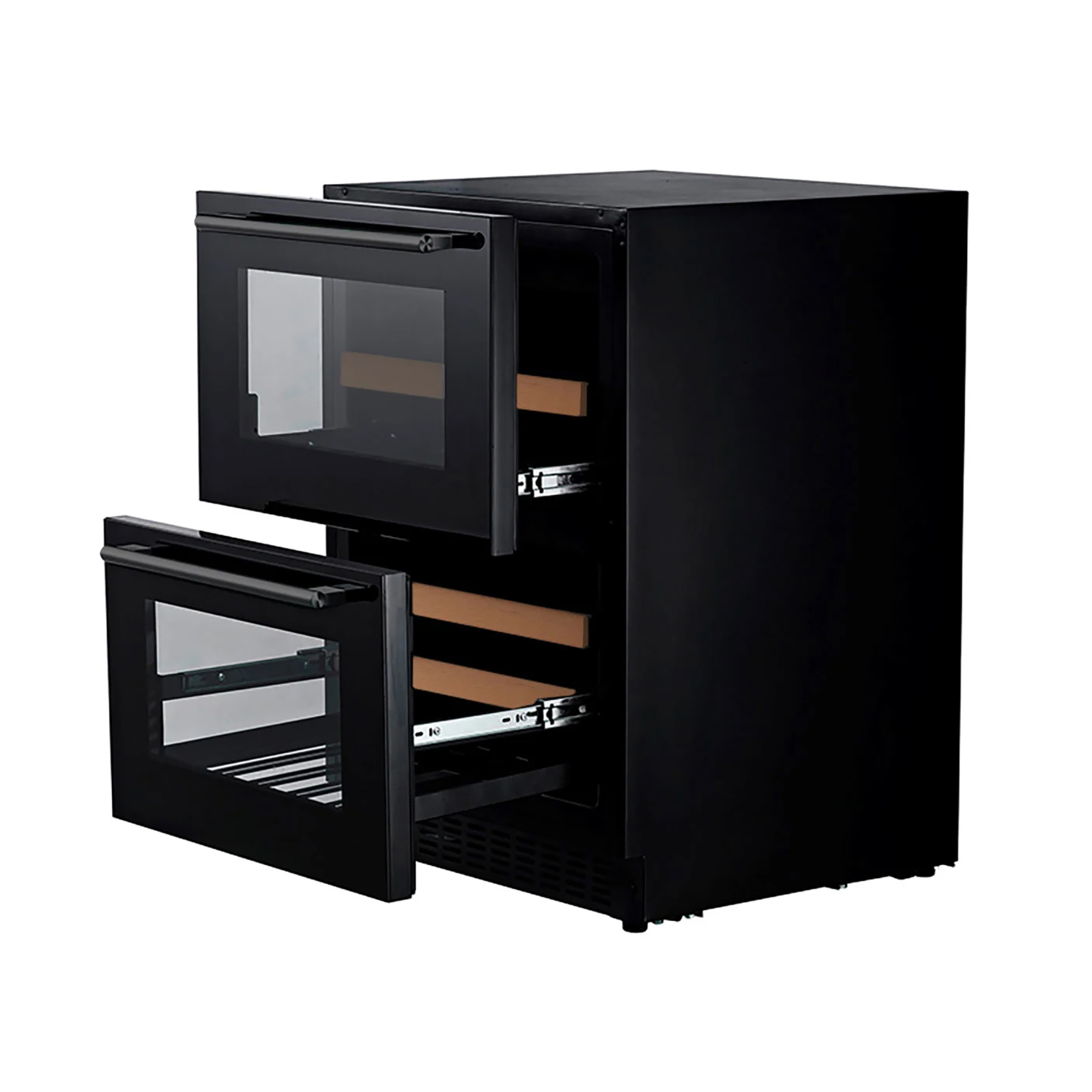 Vinkyl mQuvée 60DD Fullglass Black - WCDD60FGB