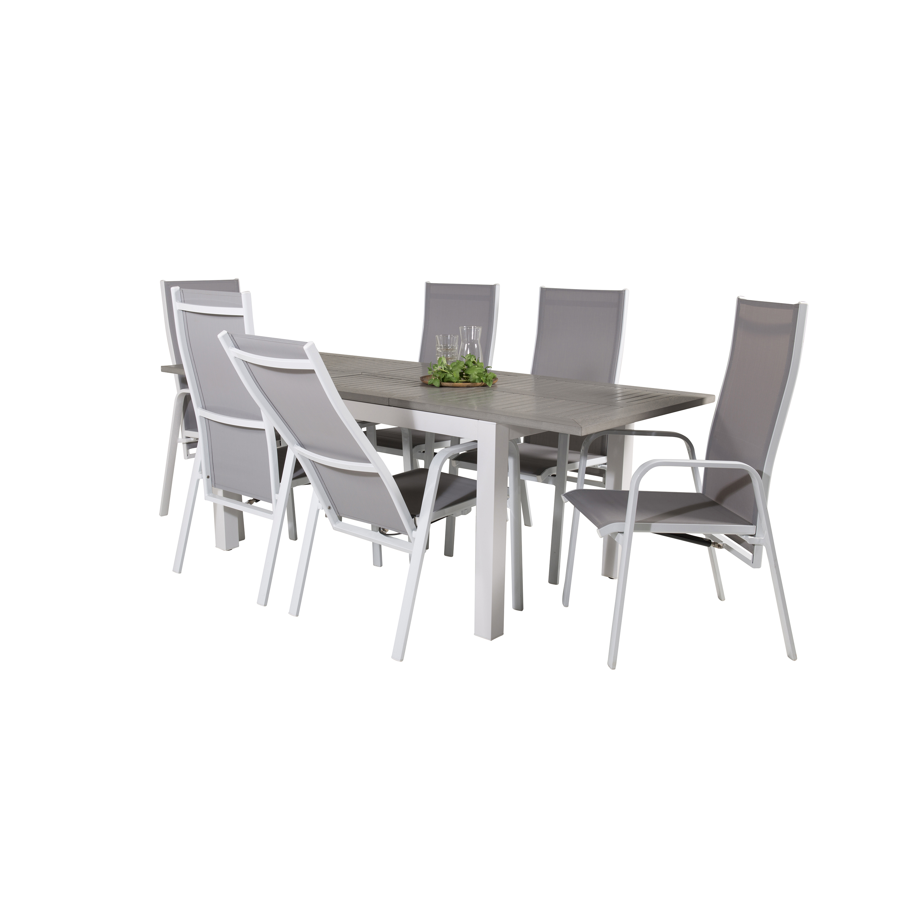 Matgrupp Venture Home Aleyna 160/240 med 6 Copacabana Matstolar